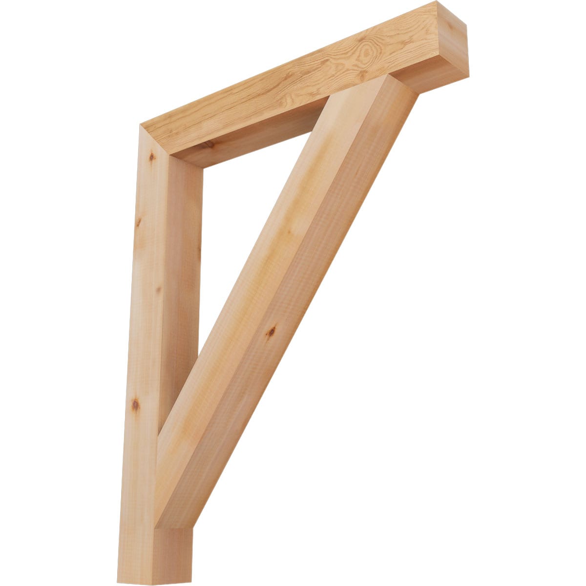 Ekena Millwork BKT04X30X38TRA05SWR Traditional block smooth 3-1/2-in x 30-in x 38-in Western red cedar Brown Wood Standard bracket