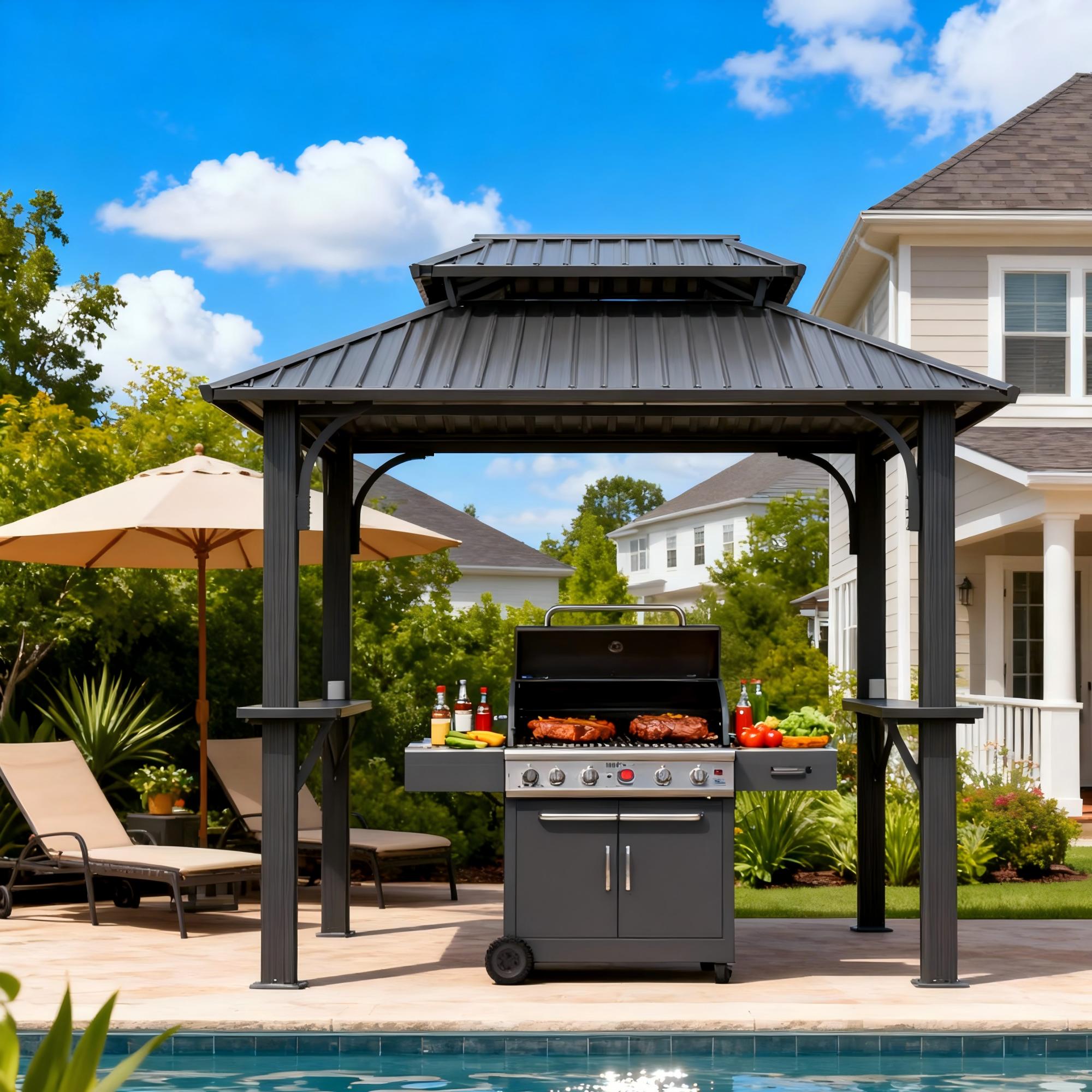 GoldHydroin GZ8X5FT001 Wood-Resin-Gazebos - View #4