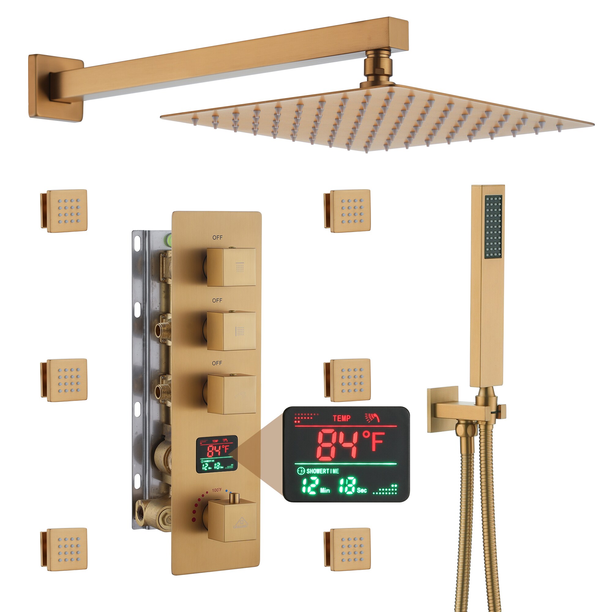 CASAINC KCHS0017-12BG Showerhead-Bar-Panels - View #4