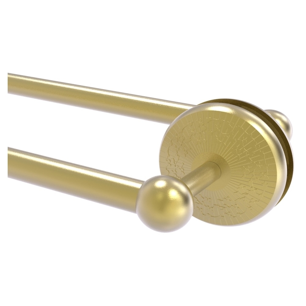 Allied Brass Monte Carlo 24-in double Satin Brass Wall Mount Double ...