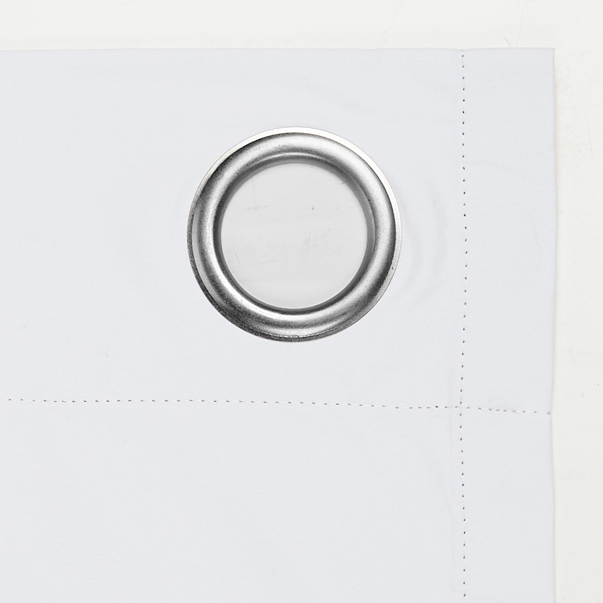 White 50x108 Polyester Blackout Grommet Curtain Panel