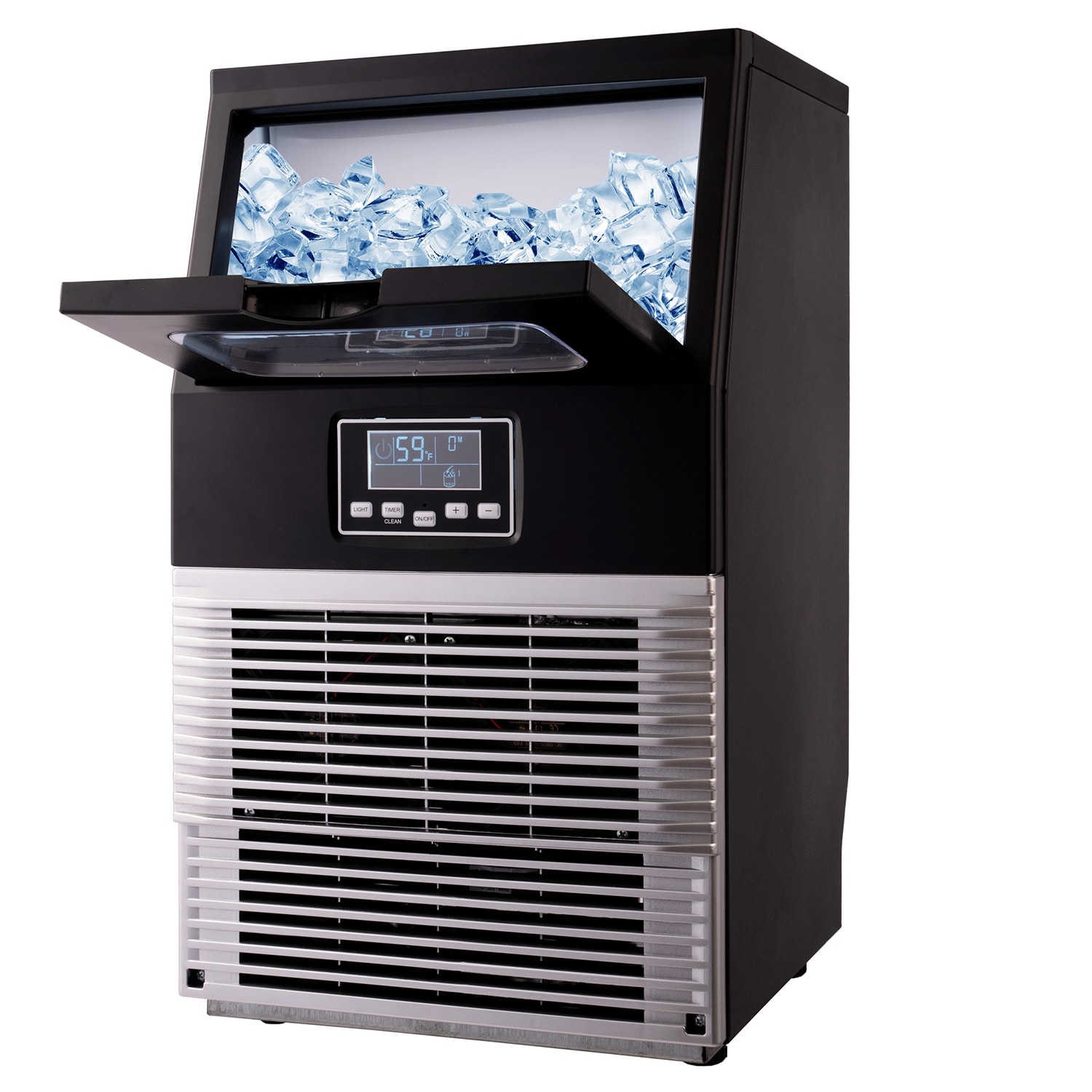 SINOFURN SYA050010GY 66-lb Freestanding Cubed Ice Maker (Black)