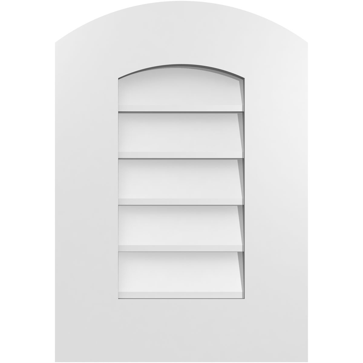 Ekena Millwork GVPAR14X2001SN 14-Inches x 20-Inches Off-white Round top PVC Gable Louver Vent
