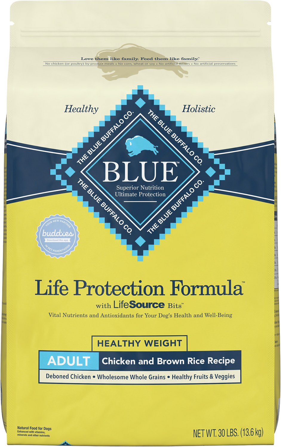 Blue Buffalo Blue Adult Healthy Weight Chicken and Brown Rice 30lb