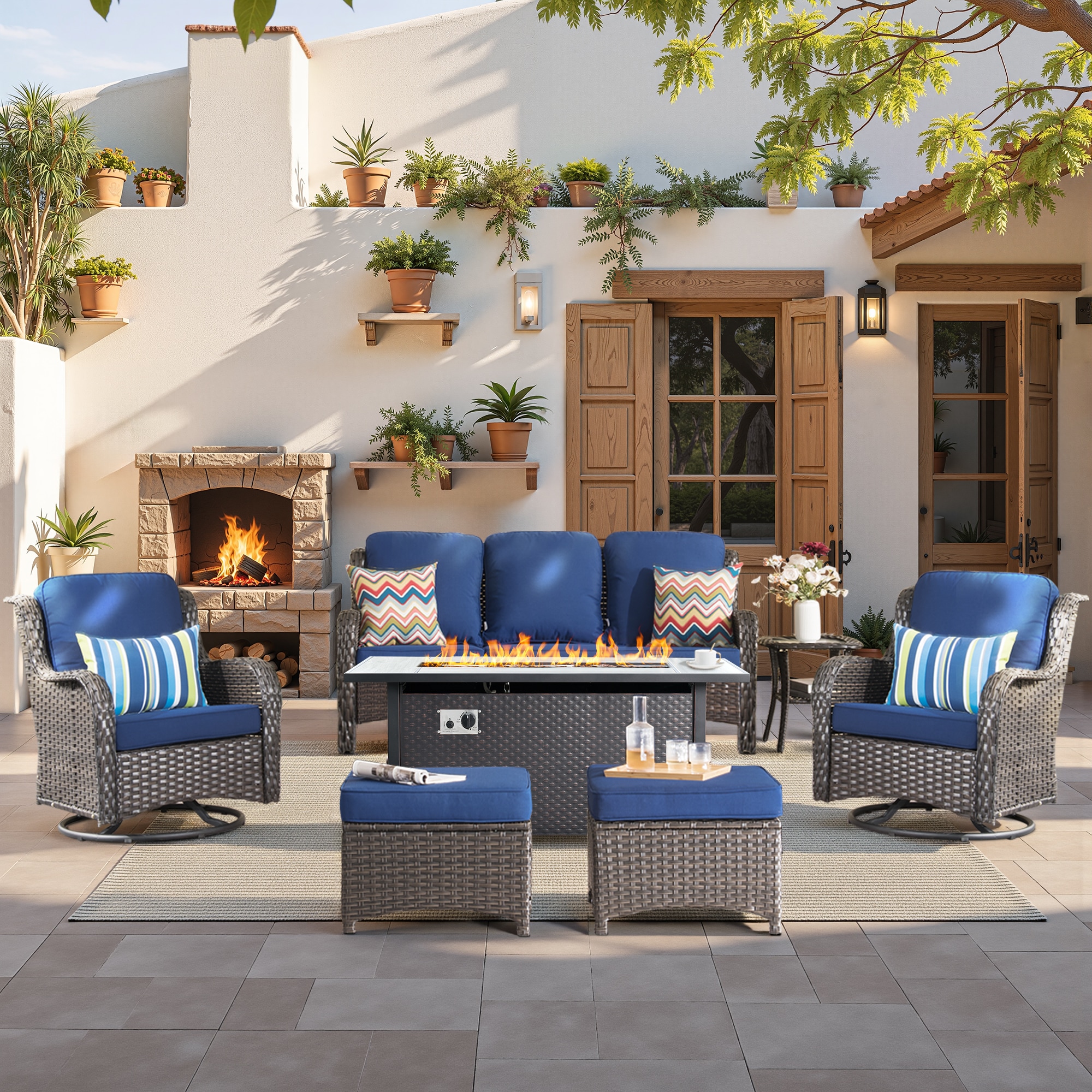 Pouuin DFP-YZSNTC706 Patio-Conversation-Sets - View #2