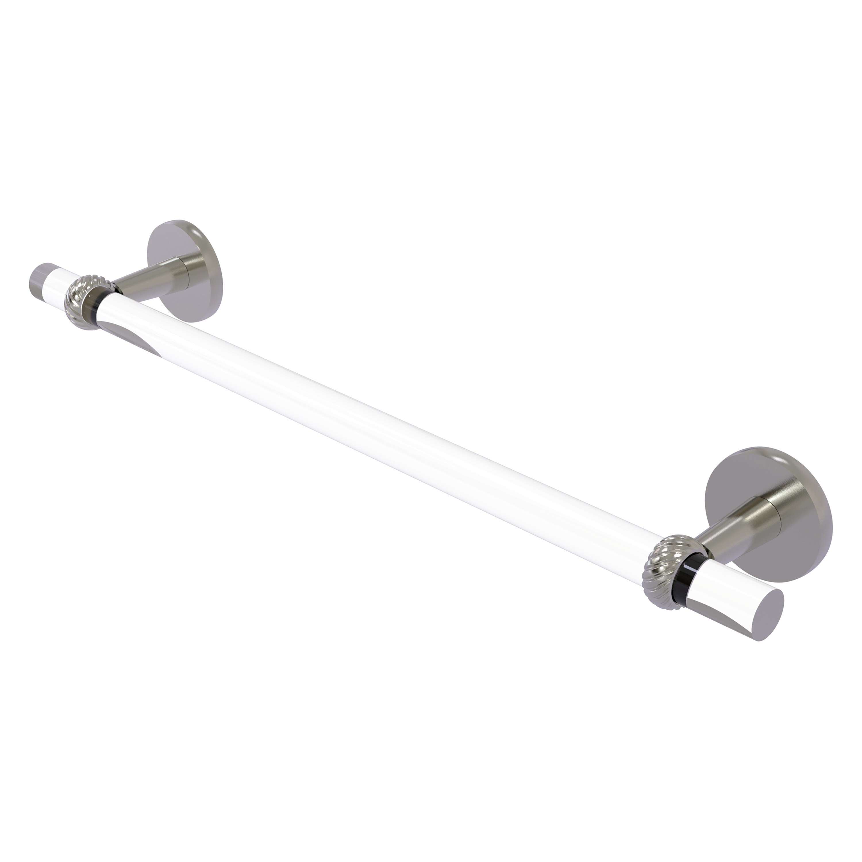 Allied Brass CV-41T-36-SN Clearview 36-in Satin Nickel Wall mount Single Towel Bar