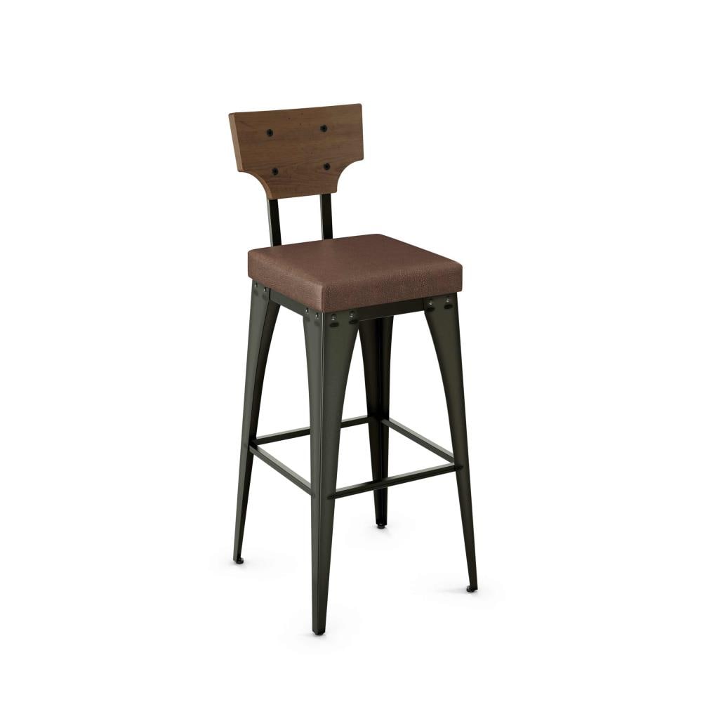 Amisco 40661-26/1B51EAF487 Rally 26.88-in H Counter height Upholstered Metal Bar Stool Back
