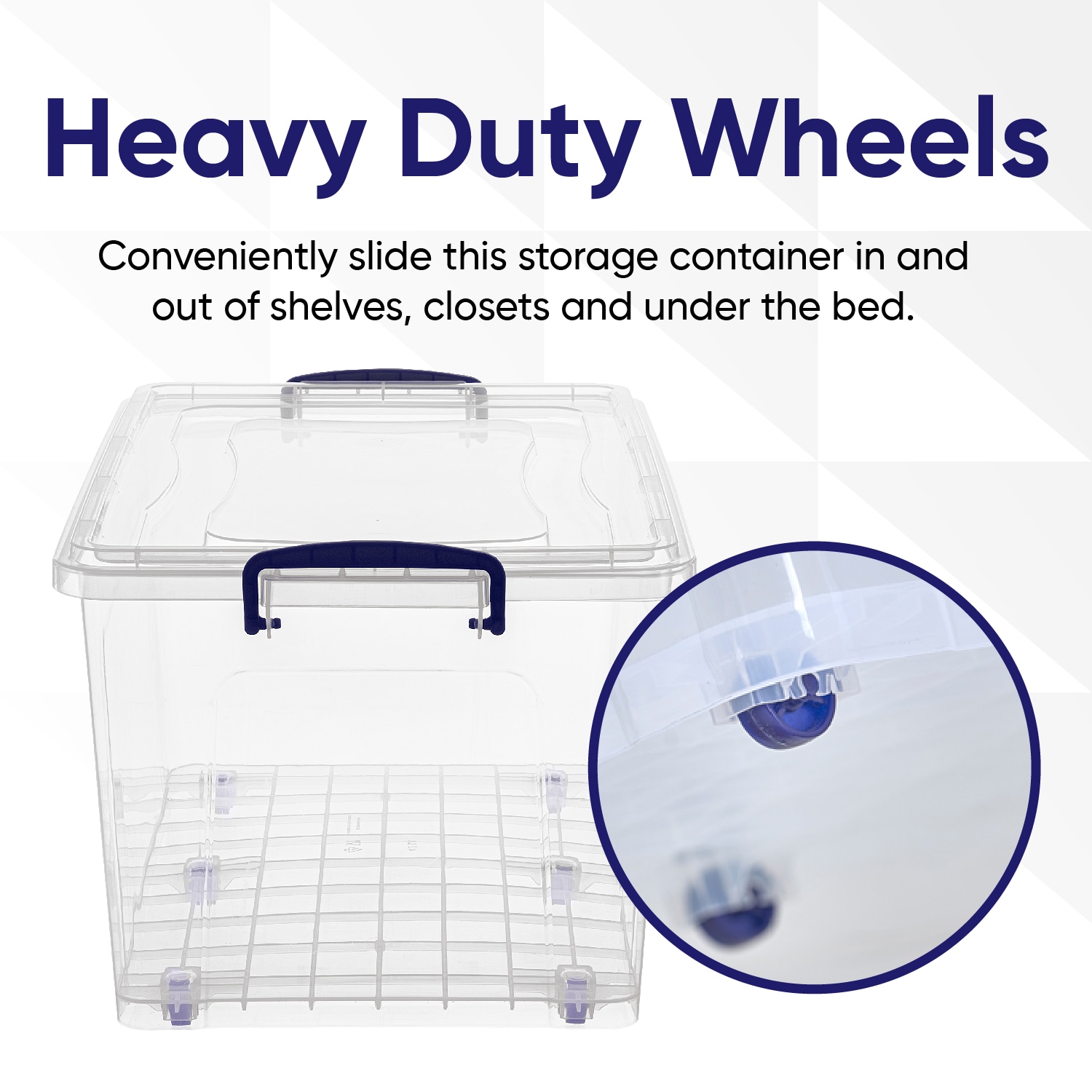 Superio Storage Container with Wheels (32 qt)