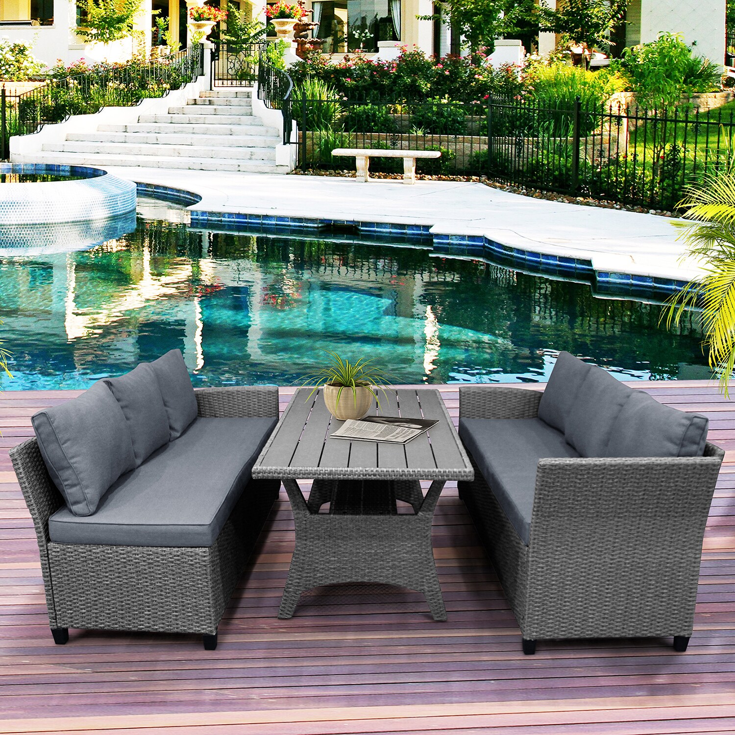 SINOFURN SYA010238GY Patio-Dining-Sets - View #8