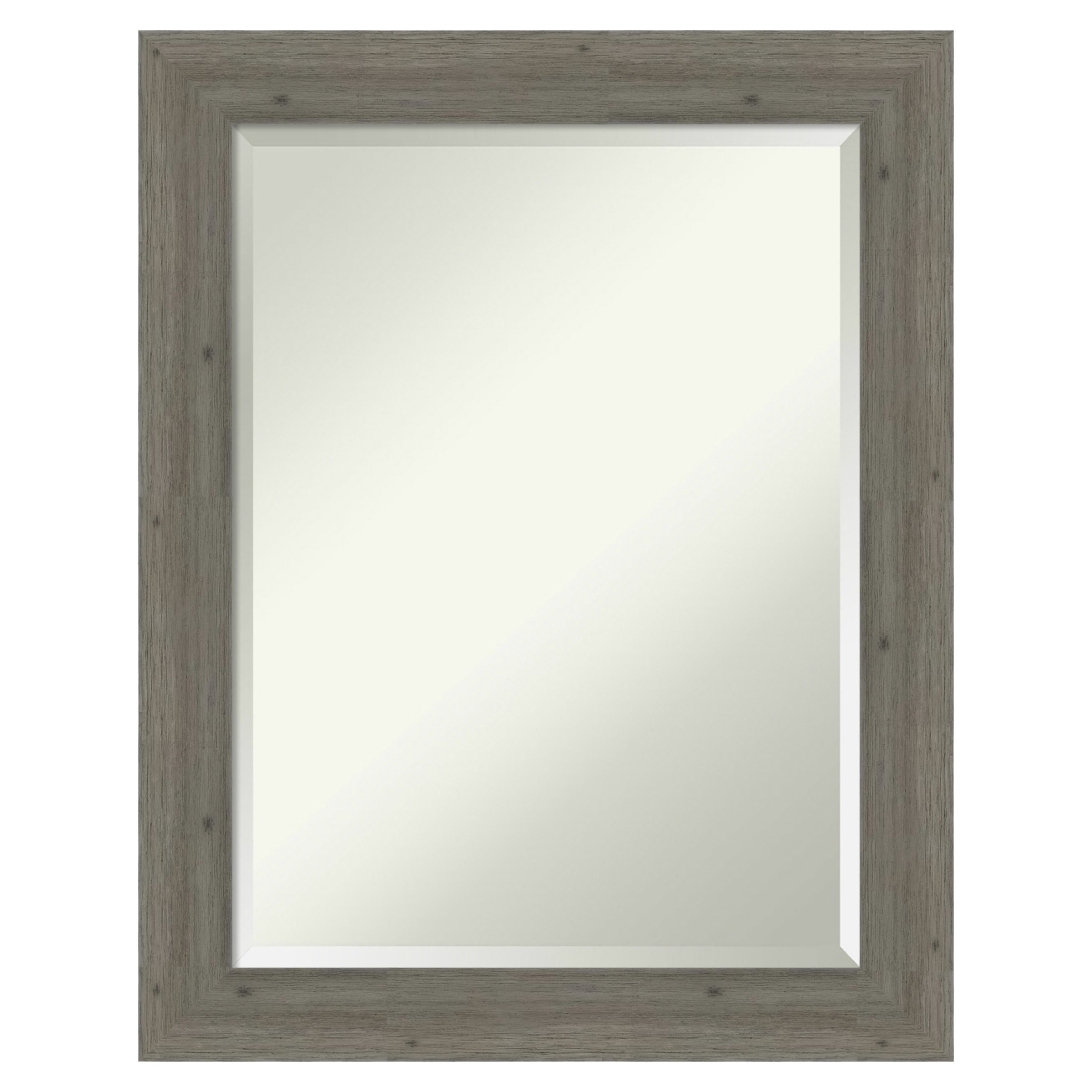 Amanti Art DSW4094400 Fencepost 22.5-in x 28.5-in Framed Rectangle Bathroom Vanity Mirror ( Distressed Grey )