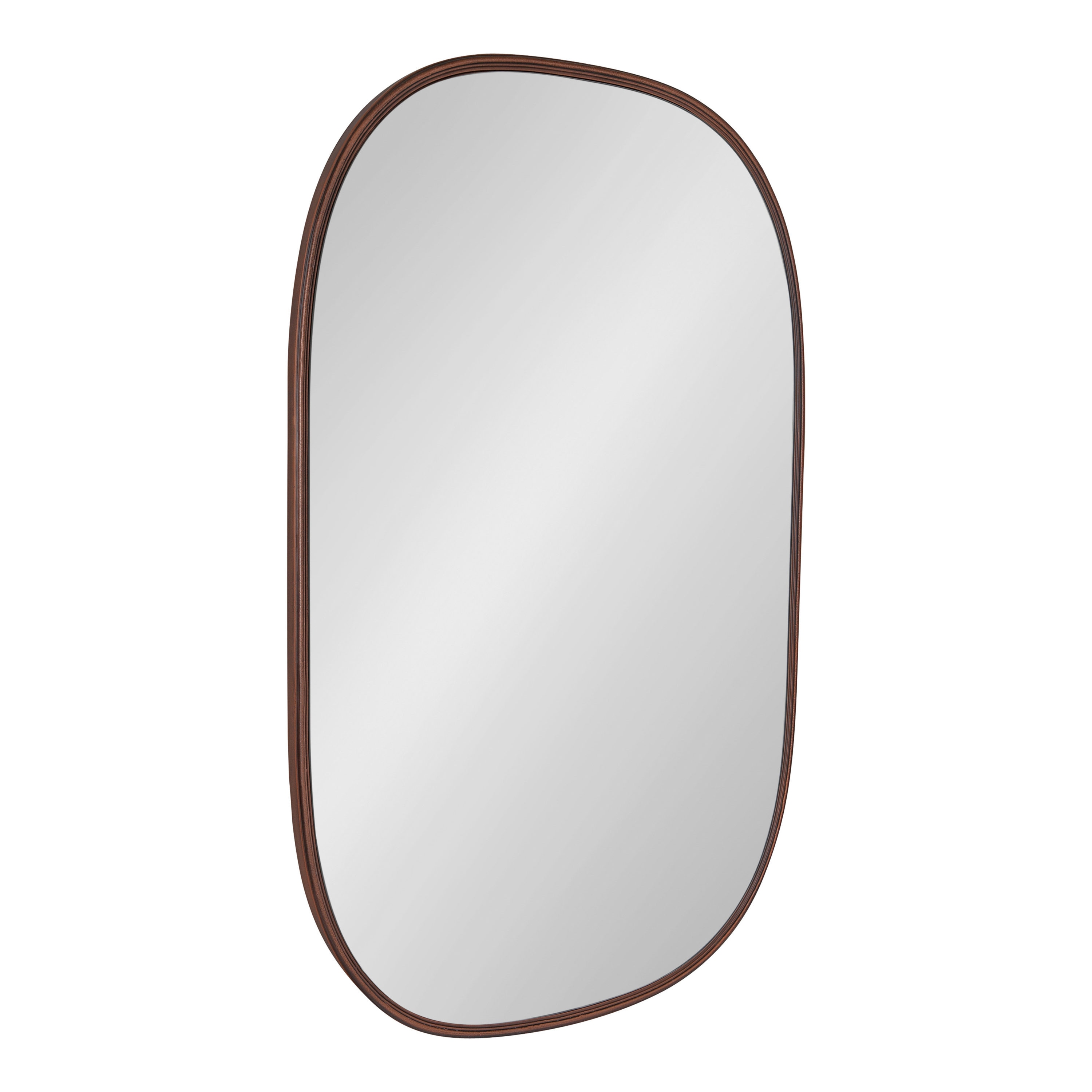 Kate and Laurel Caskill 23.63-in W x 35.5-in H Oval Bronze Framed Wall  Mirror in the Mirrors department at