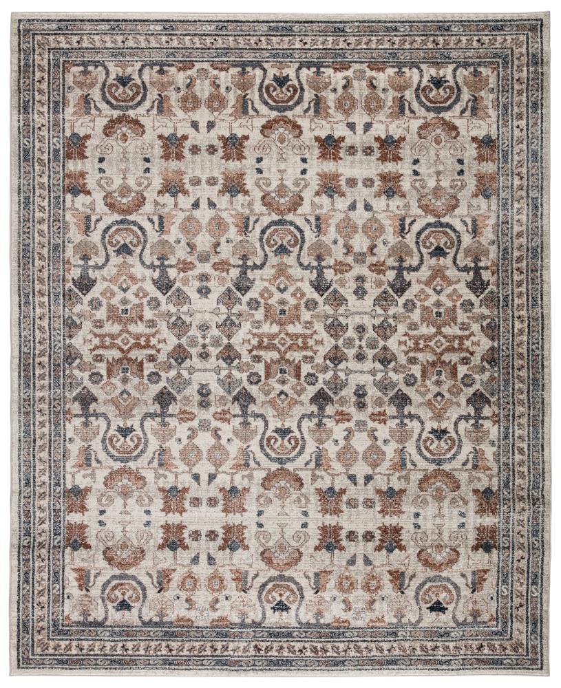  BRG145715 Dula 5 X 8 (ft) Rust/Gray Indoor Trellis Southwestern Area Rug