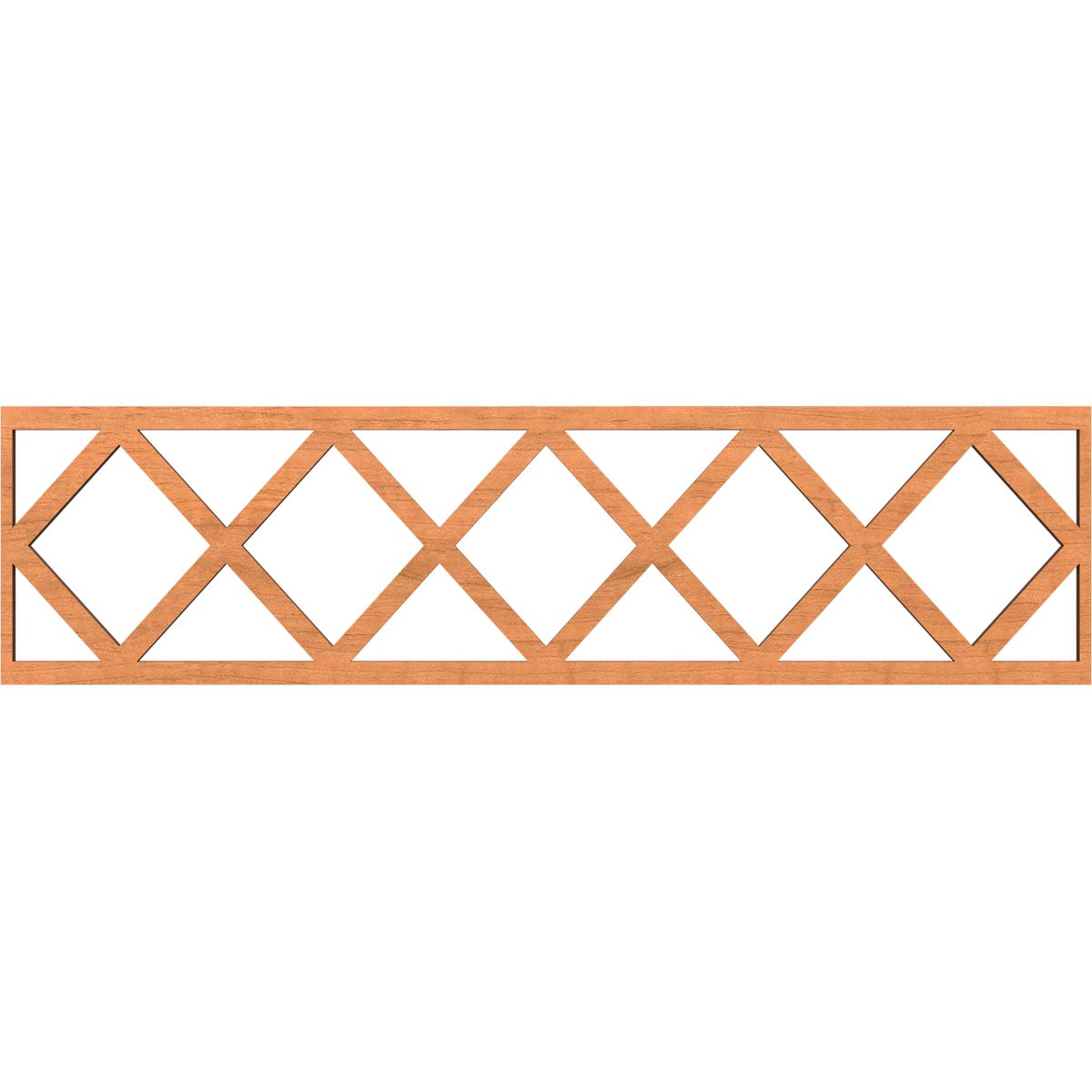 Ekena Millwork MLDB12X47WOLCH Wolford Fretwork Flat Trim 12-in x 3.92-ft Cherry Brown Unfinished 2156467 Pierced Wall Panel Moulding