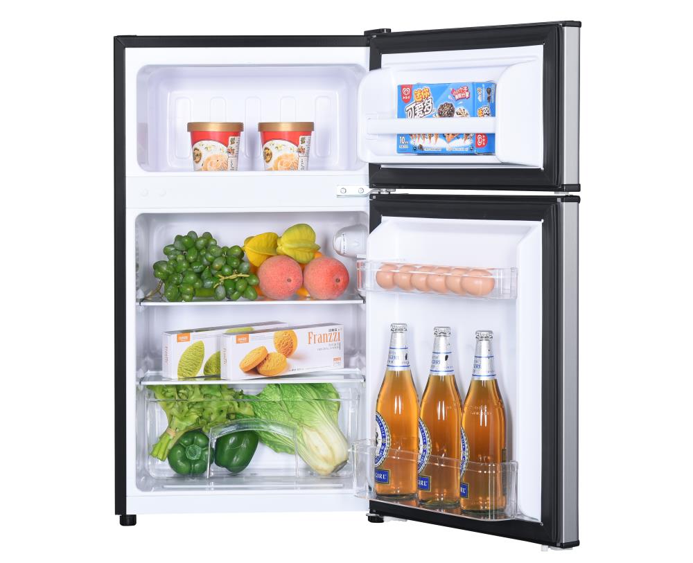 Goplus 3-cu ft Standard-depth Freestanding Mini Fridge Freezer Compartment  (Silver)