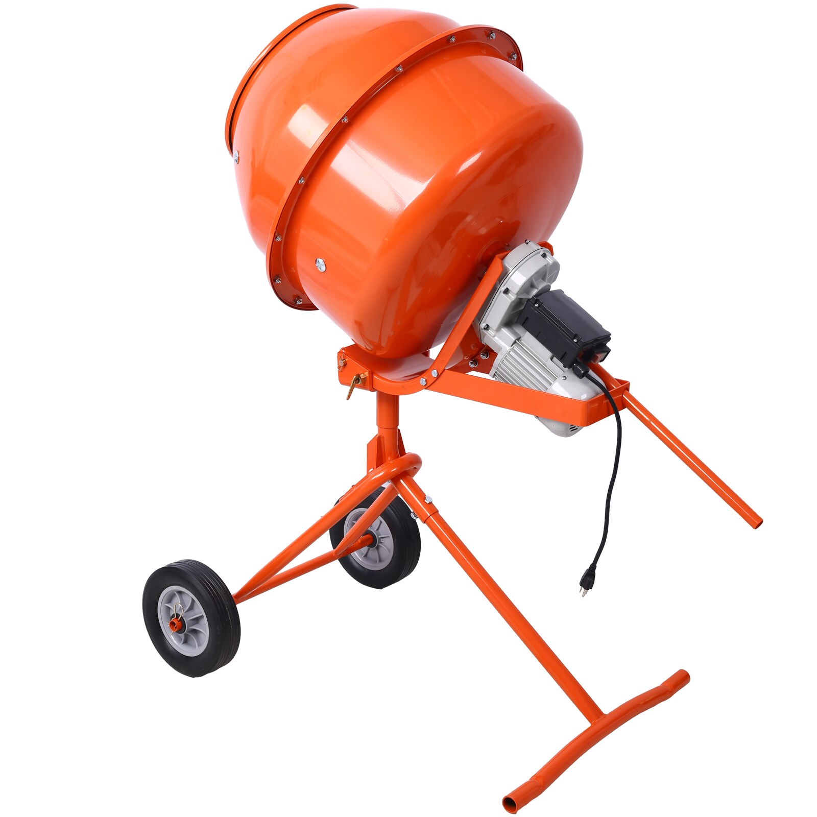 Tinyhomie 370W Portable Electric Concrete Mixer Cement Mixing Barrow ...