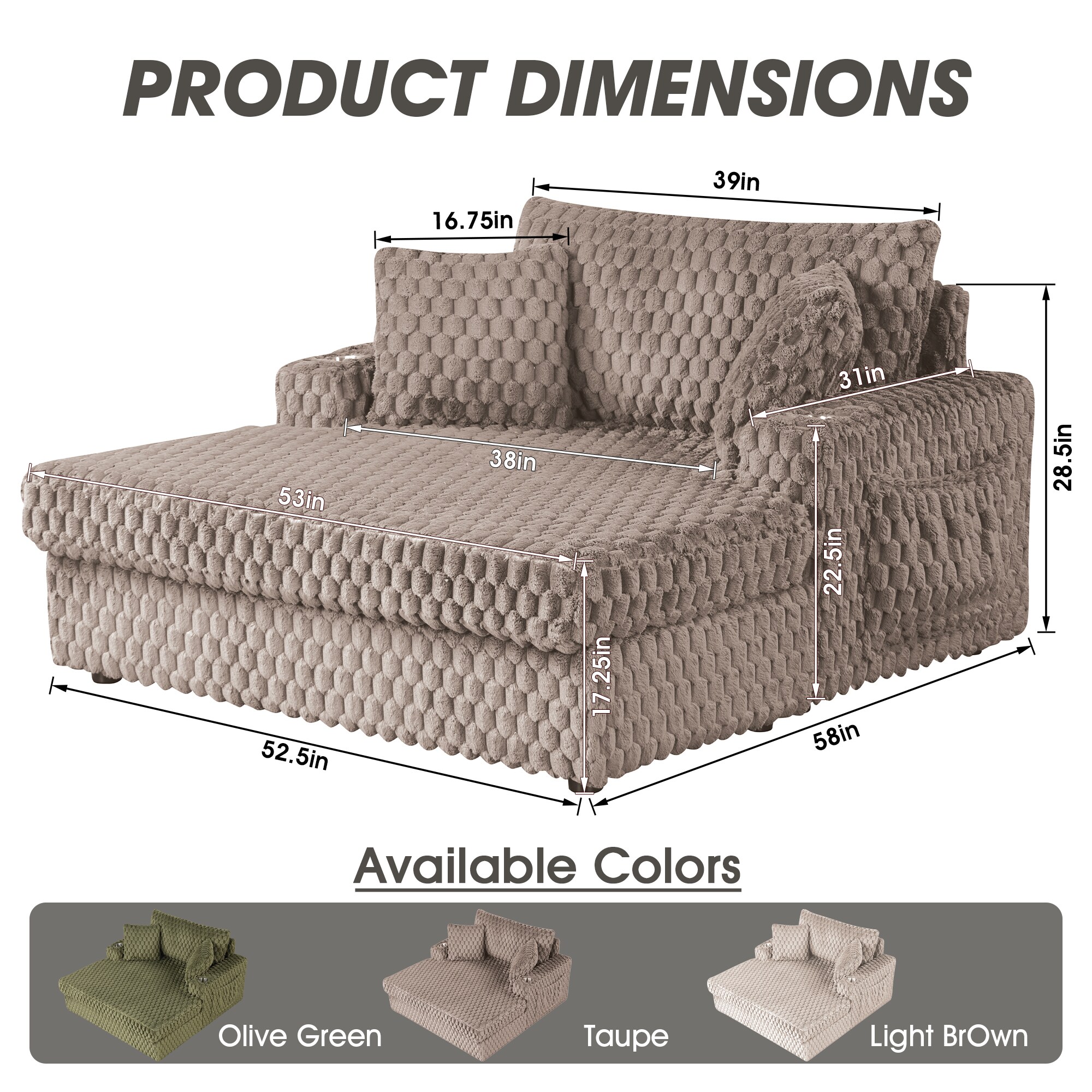 IHOMEadore MDSL69000LB Chaises-Settees - View #4