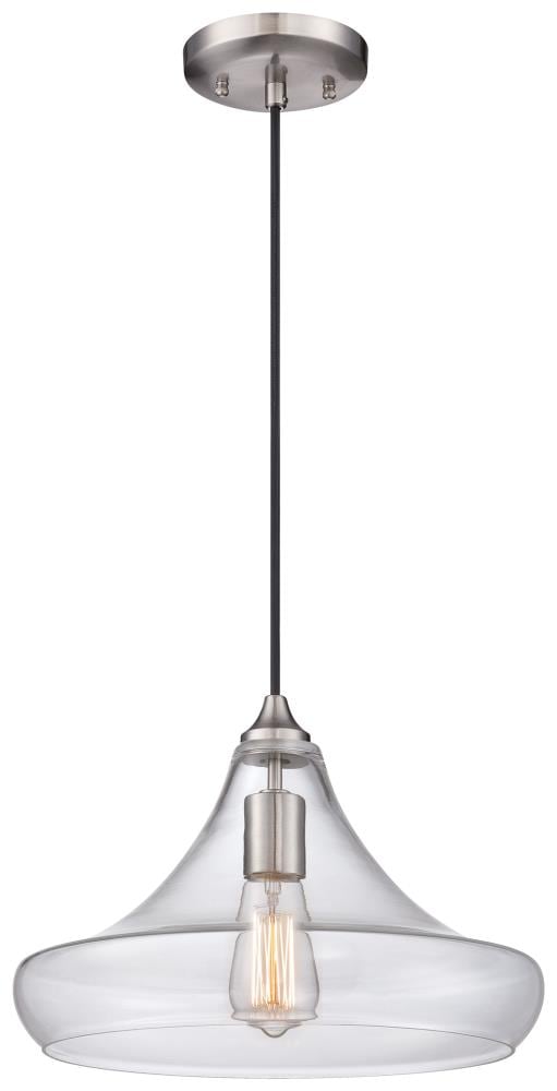 Minka Lavery Brushed Nickel Traditional Clear Glass Urn Mini Pendant ...