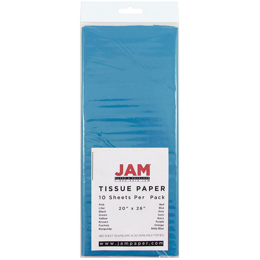 JAM Paper Tissue Paper 26 H x 20 W x 18 D Baby Blue Pack Of 10 Sheets -  Office Depot