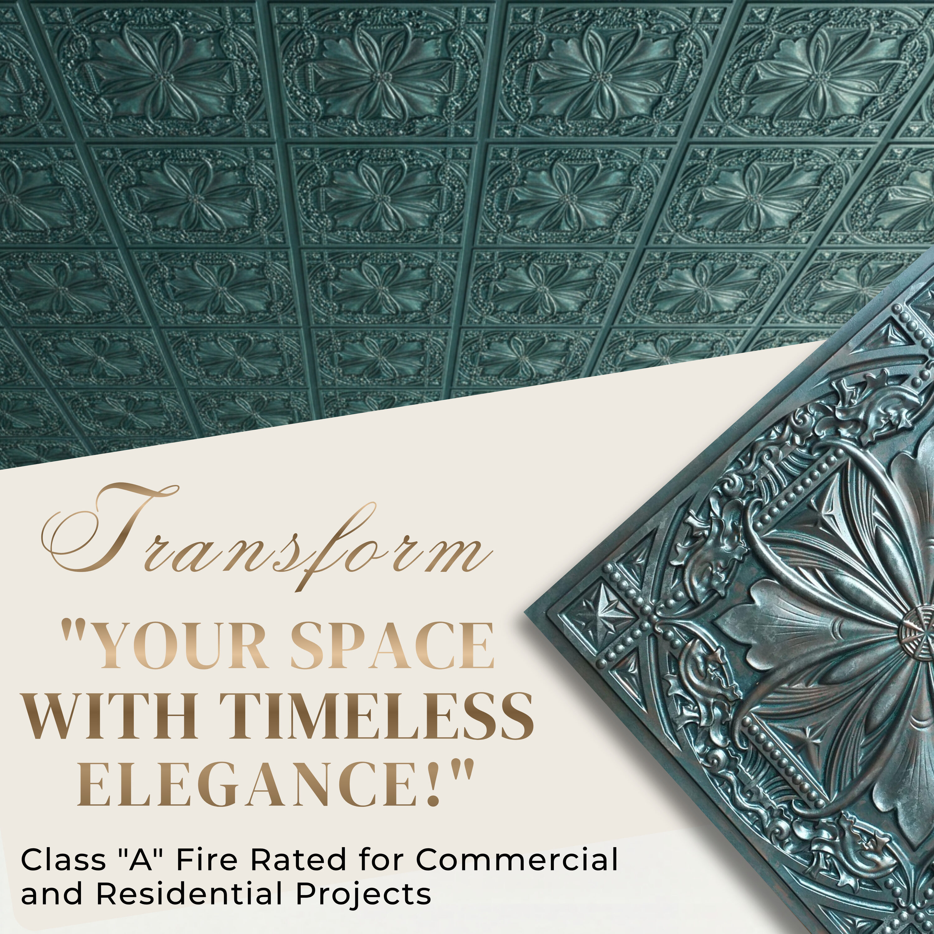 From Plain to Beautiful in Hours DCT10PA-24X24-10 Ceiling-Tile - View #7