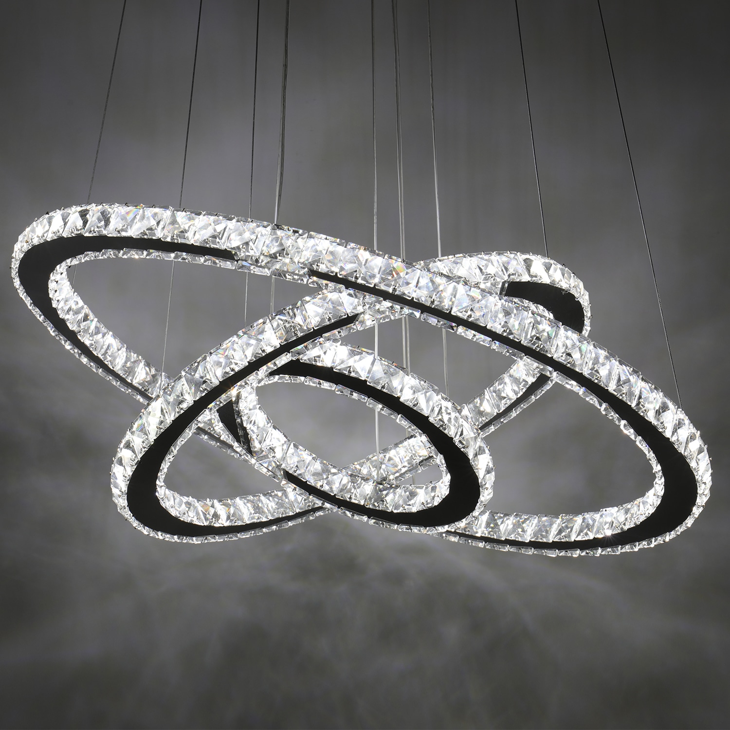 SEFINN FOUR 3-Light Chrome Modern/Contemporary Dry rated Chandelier in ...