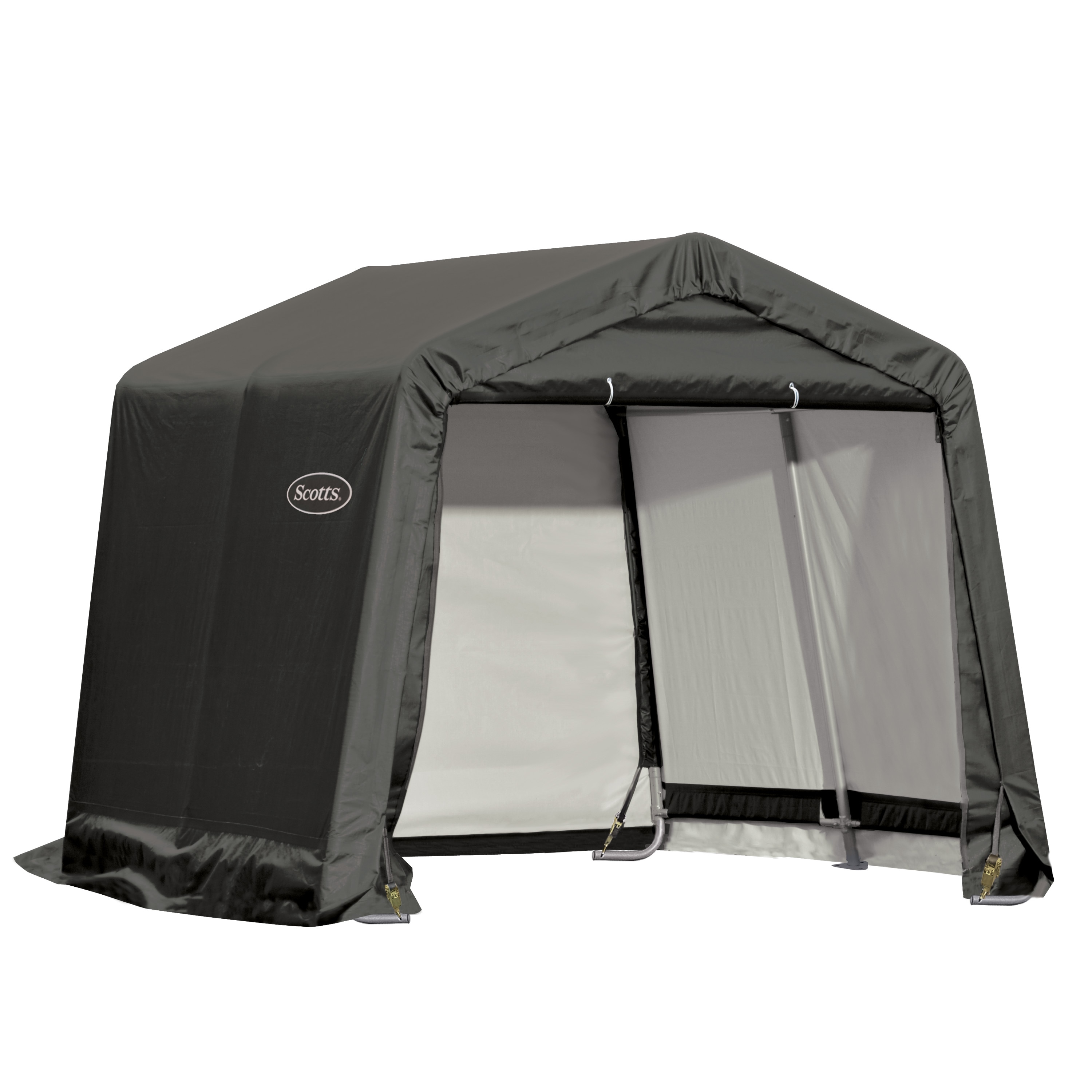10' x 10' Green Galvanized Steel Storage Shed