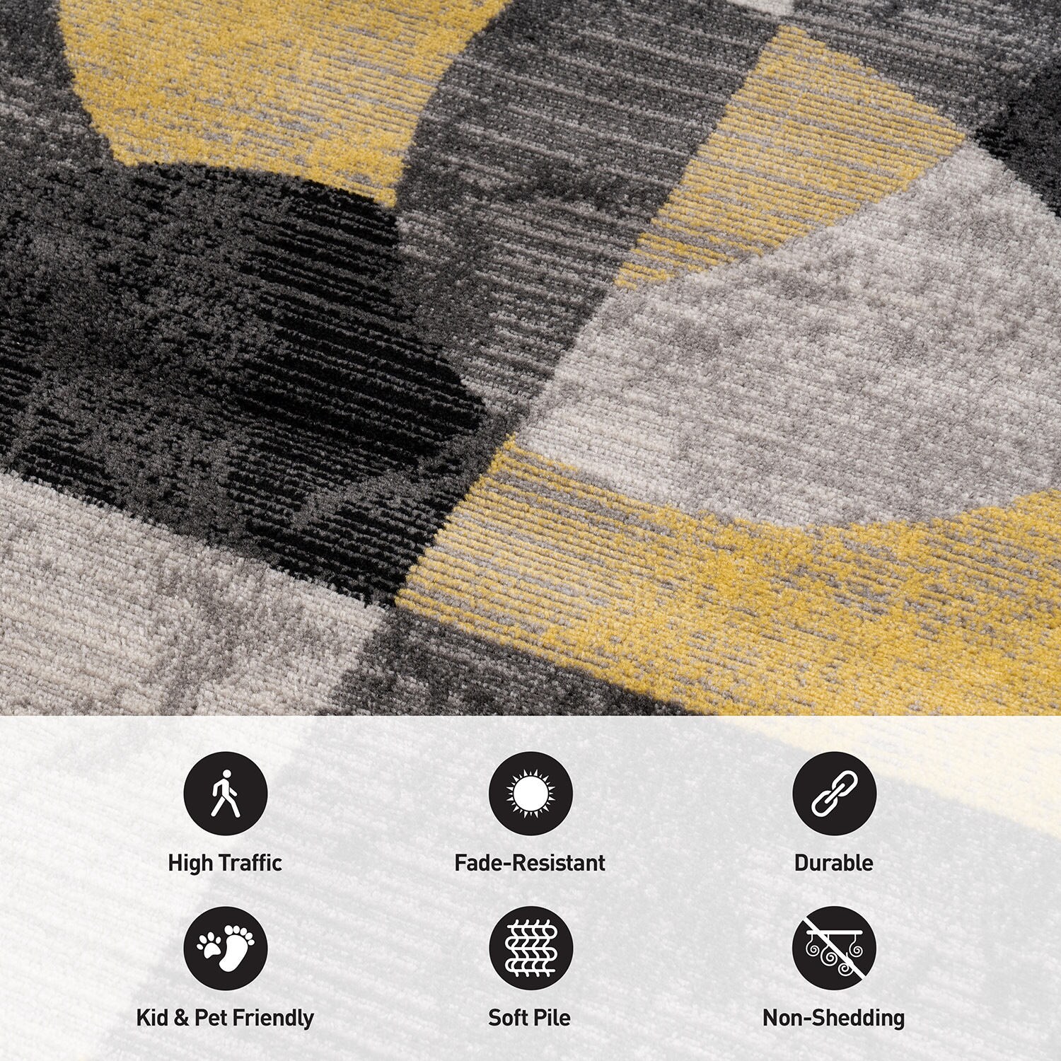 World Rug Gallery 397YELLOW8X10 rugs - View #5