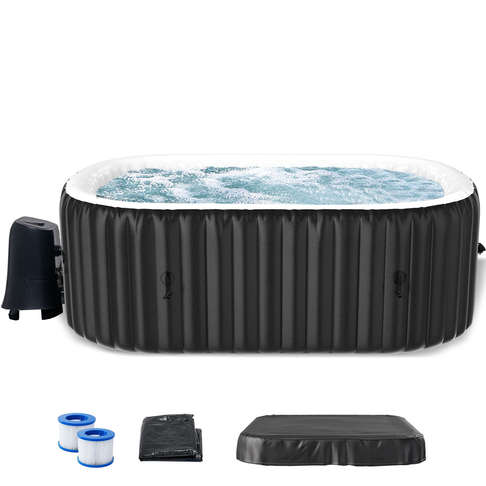 Esazn CQYG-T-2-LYU 100 Jet 2 -Person Inflatable Oval Hot Tub (Cover Included)