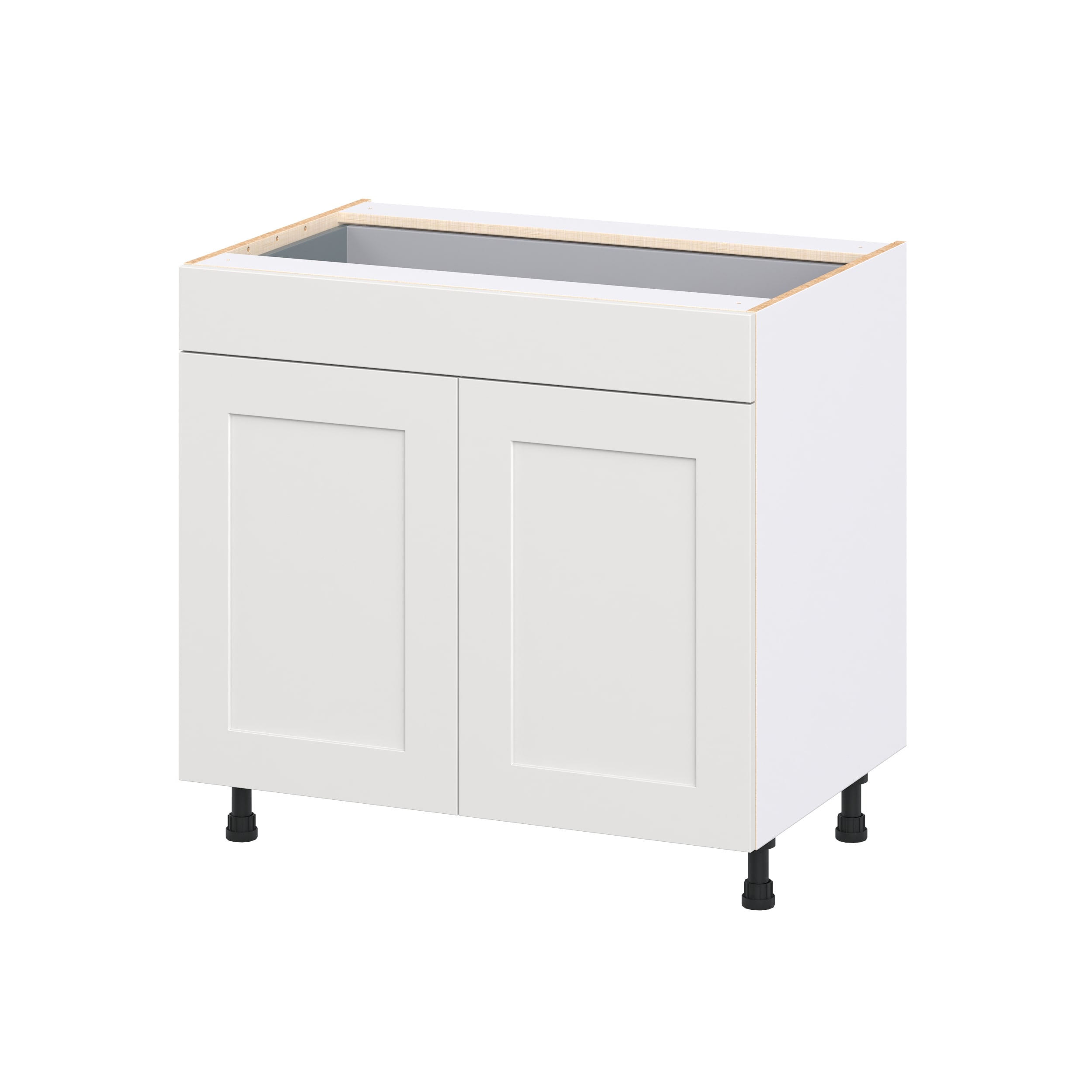 Hugo&Borg DSB36-JO Jolie 36-in W x 34.5-in H x 24.5-in D Warm White Base Fully assembled Cabinet Flat Panel Shaker