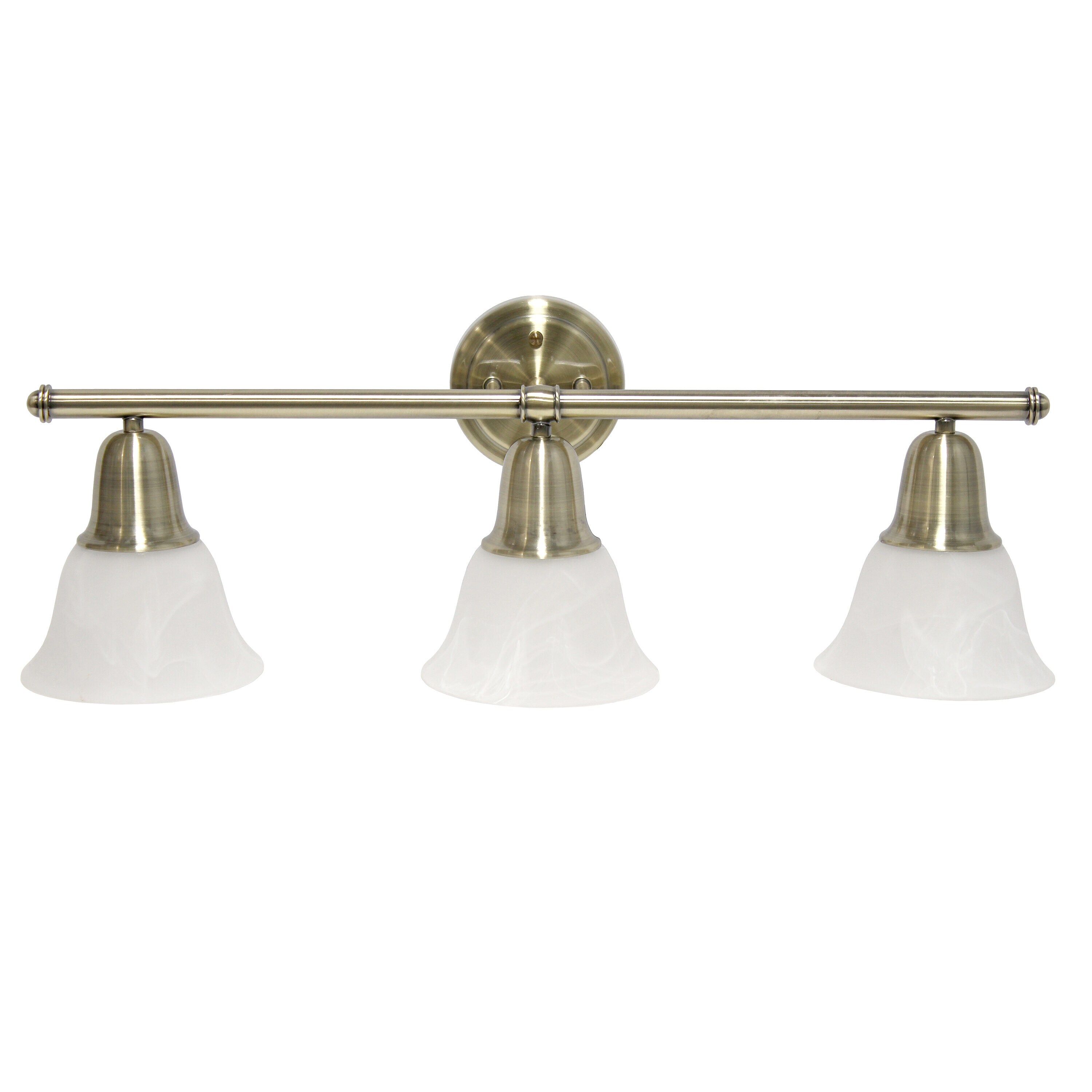 Lalia Home LHV-1007-AB Essentix 7.75-in 3 -Light Antique Brass Modern/contemporary Vanity light