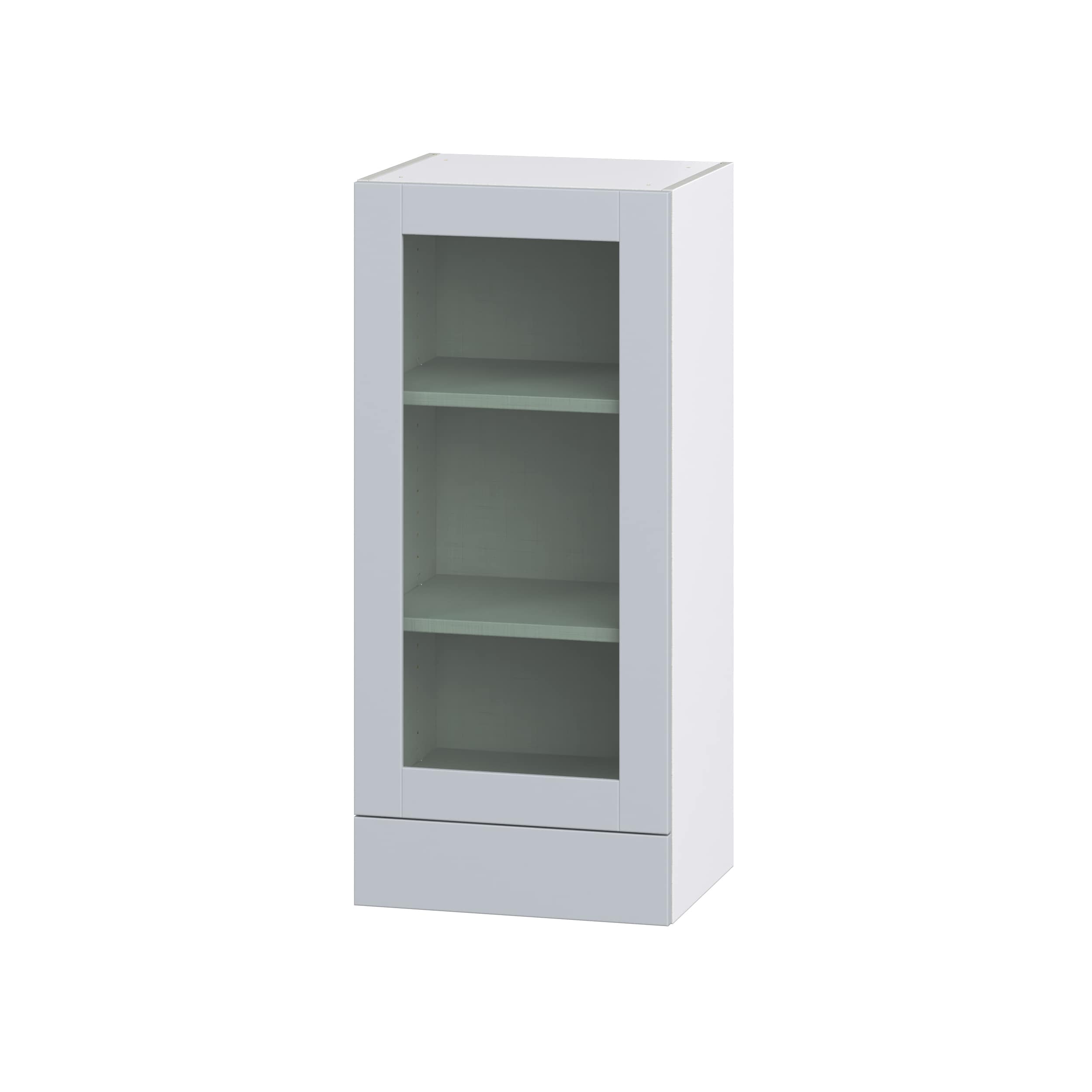 Hugo&Borg DSWG1840A(L/R)-CH Charlesberg 18-in W x 40-in H x 14-in D Light Gray Wall Fully assembled Cabinet (Recessed Panel Glass)