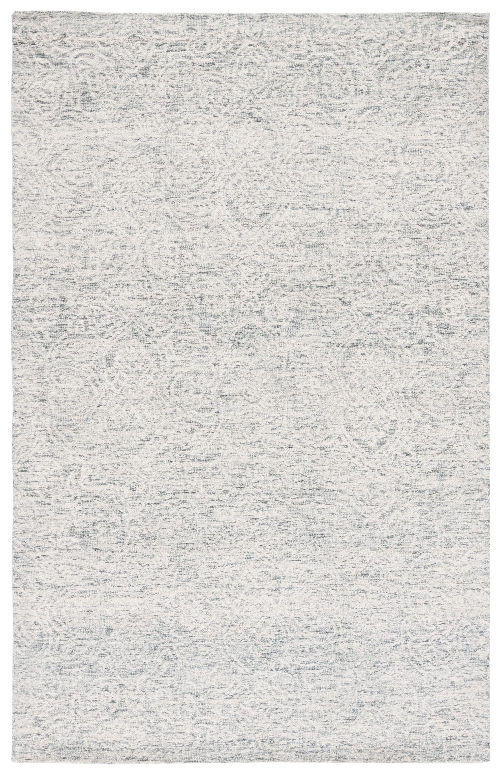 Safavieh MET998H-6 Metro Lorenzina 6 x 9 (ft) Tufted Wool Dark Gray/Ivory Rectangular Indoor Floral/Botanical Farmhouse/Cottage Area rug