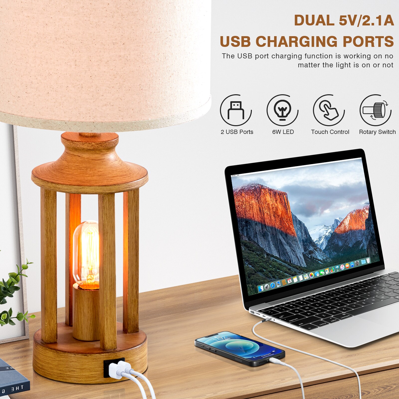 UrFurnishings TD-134 Table-Lamps - View #7