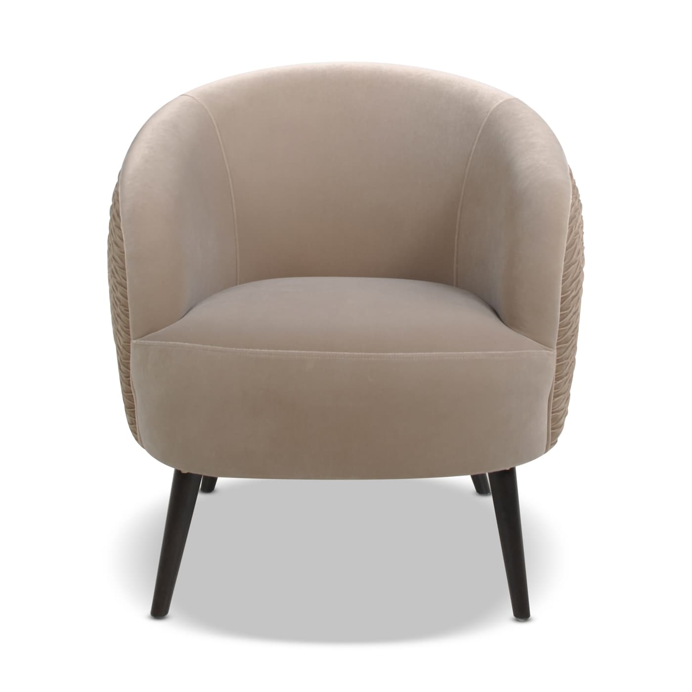 Beige barrel accent online chair