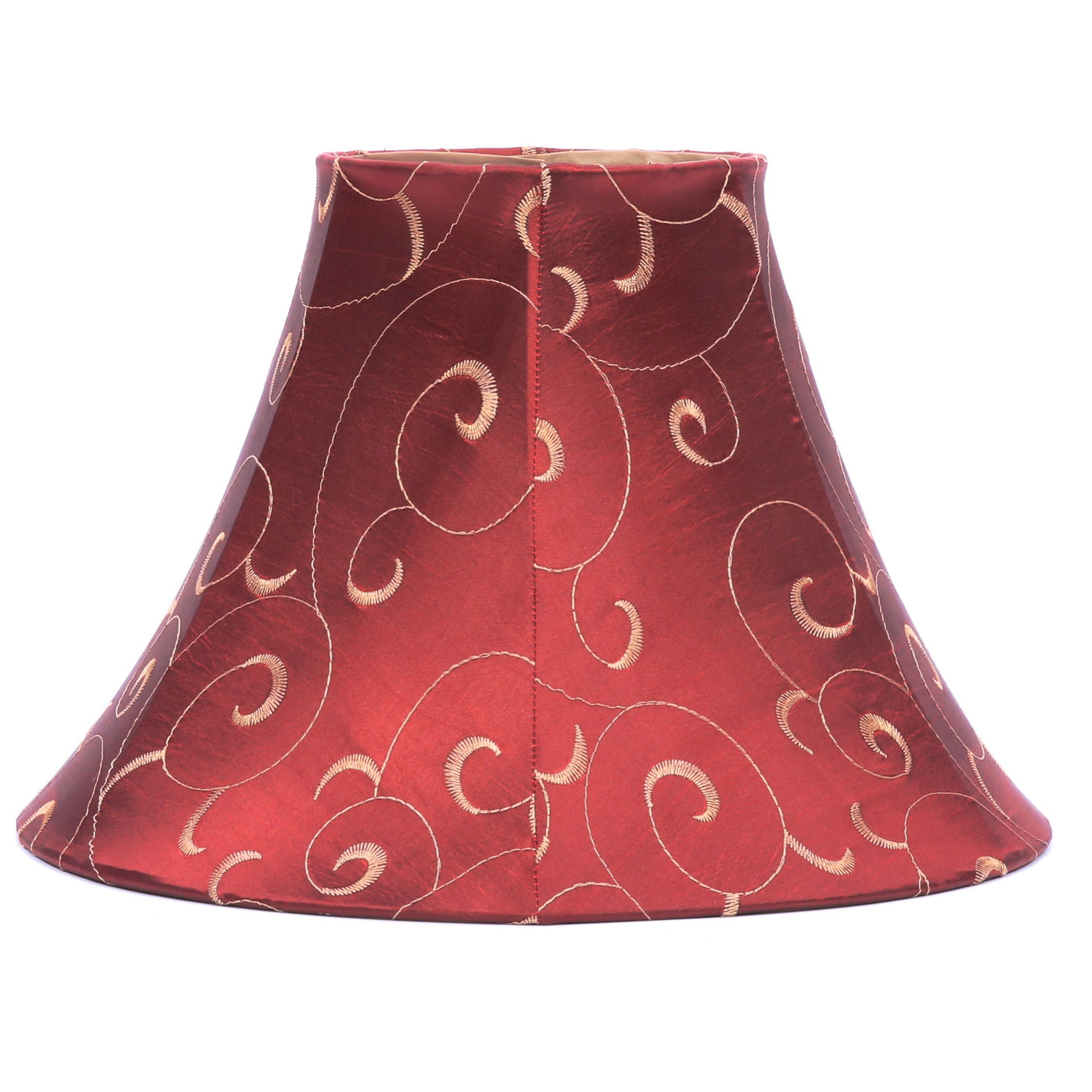 Traditional New WINE with GOLD SWIRL Fabric Chandelier Lamp Shade Living Room 