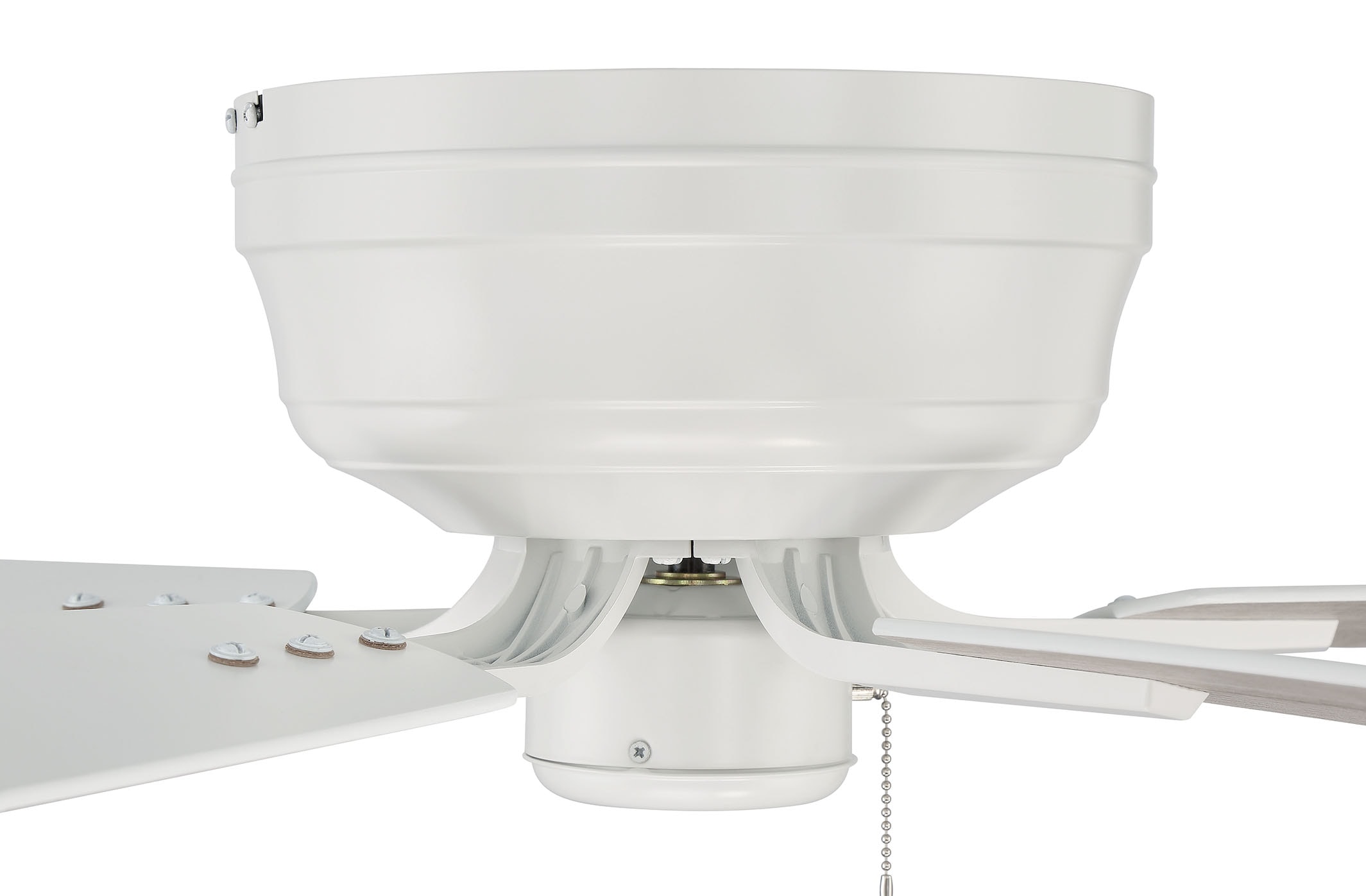 White 52" Low Profile Ceiling Fan with Reversible Blades