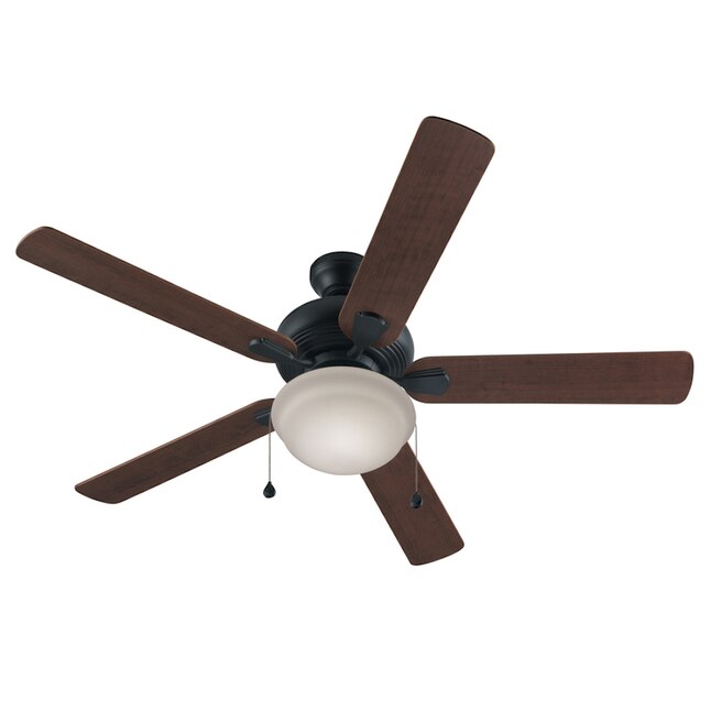 Harbor Breeze Caratuk River 52 In Bronze Led Indoor Ceiling Fan With Light 5 Blade The Fans Department At Com - Add Light To Harbor Breeze Ceiling Fan
