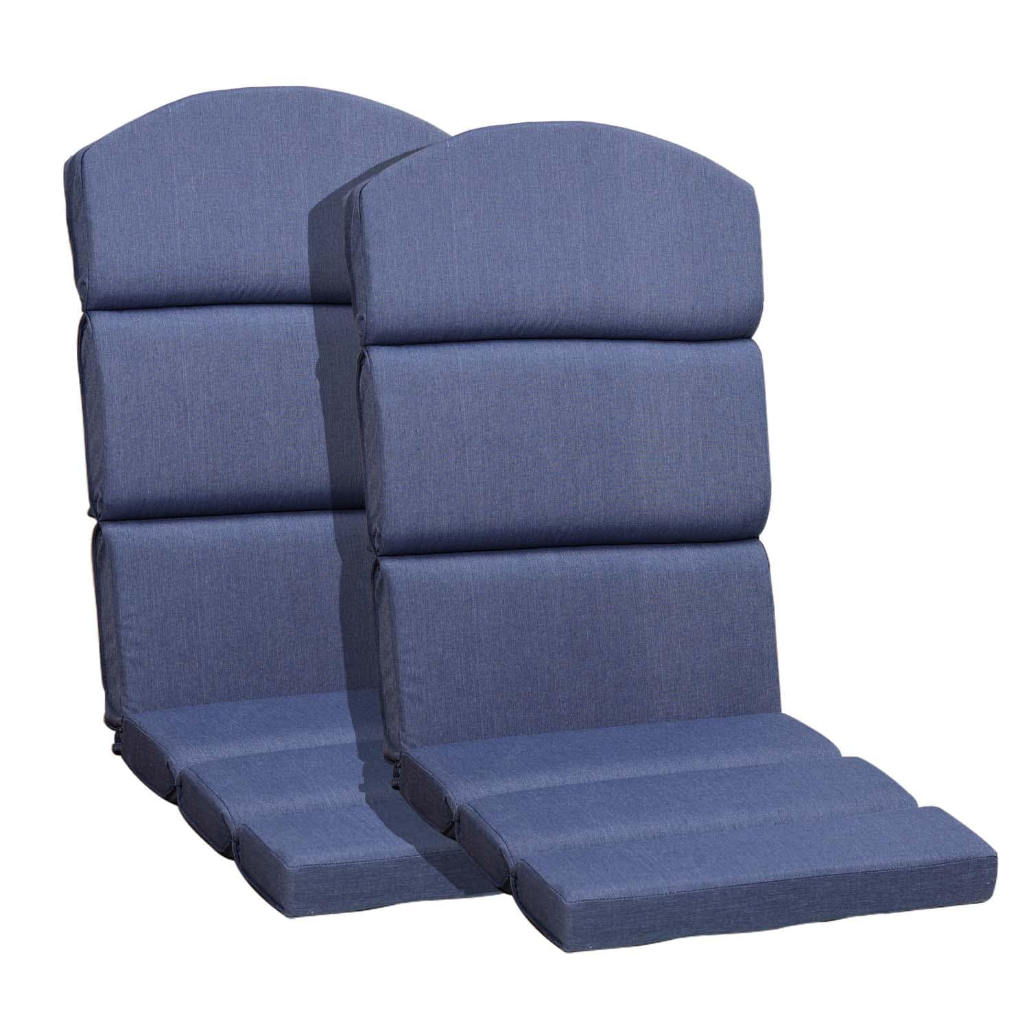 Aoodor A141-PDEDE 22.6-in x 20-in 2 -Piece Dark Blue High back patio chair cushion