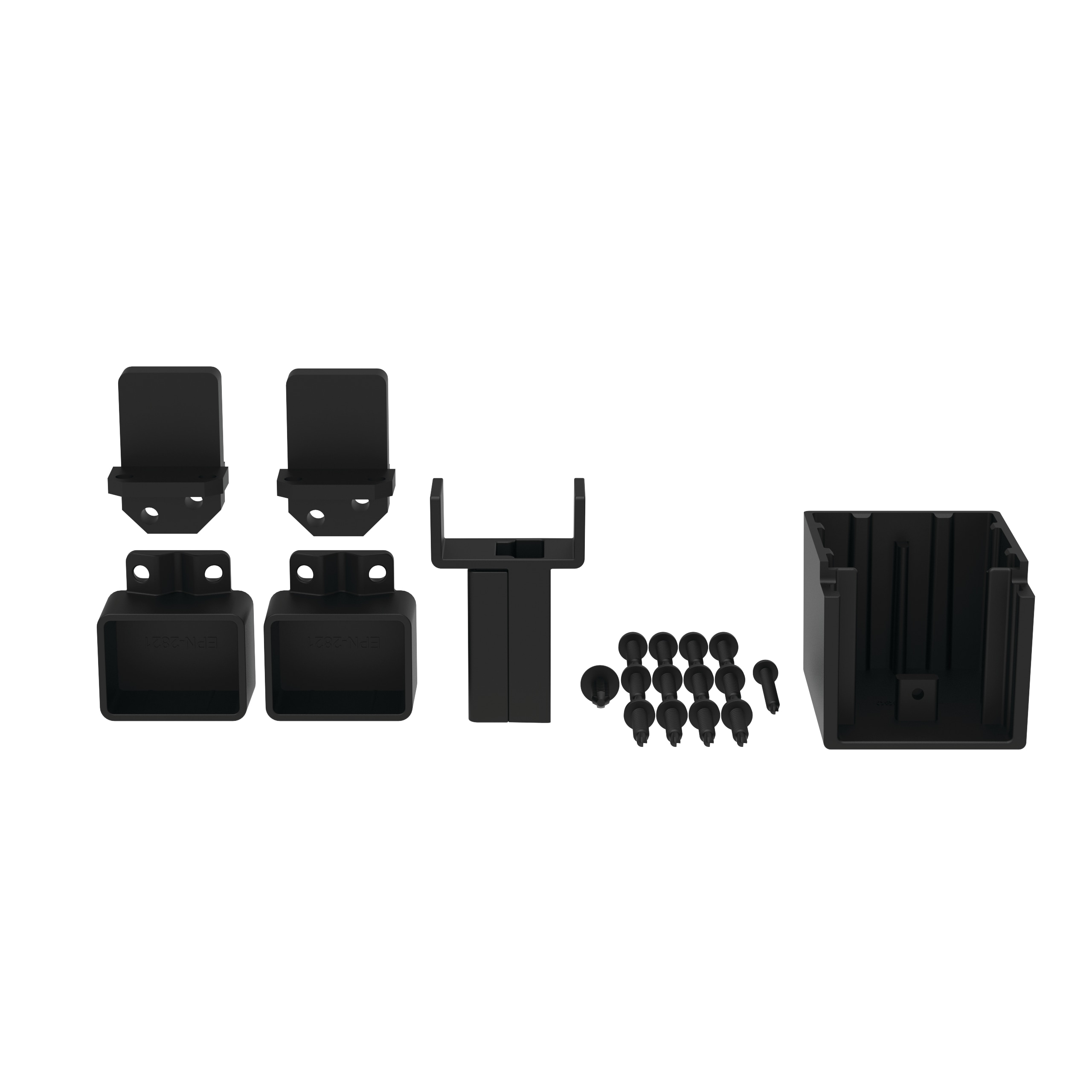 Freedom 73055580 5.31-in x 2.76-in Margate Matte Black Aluminum Line connector 4 -Pack