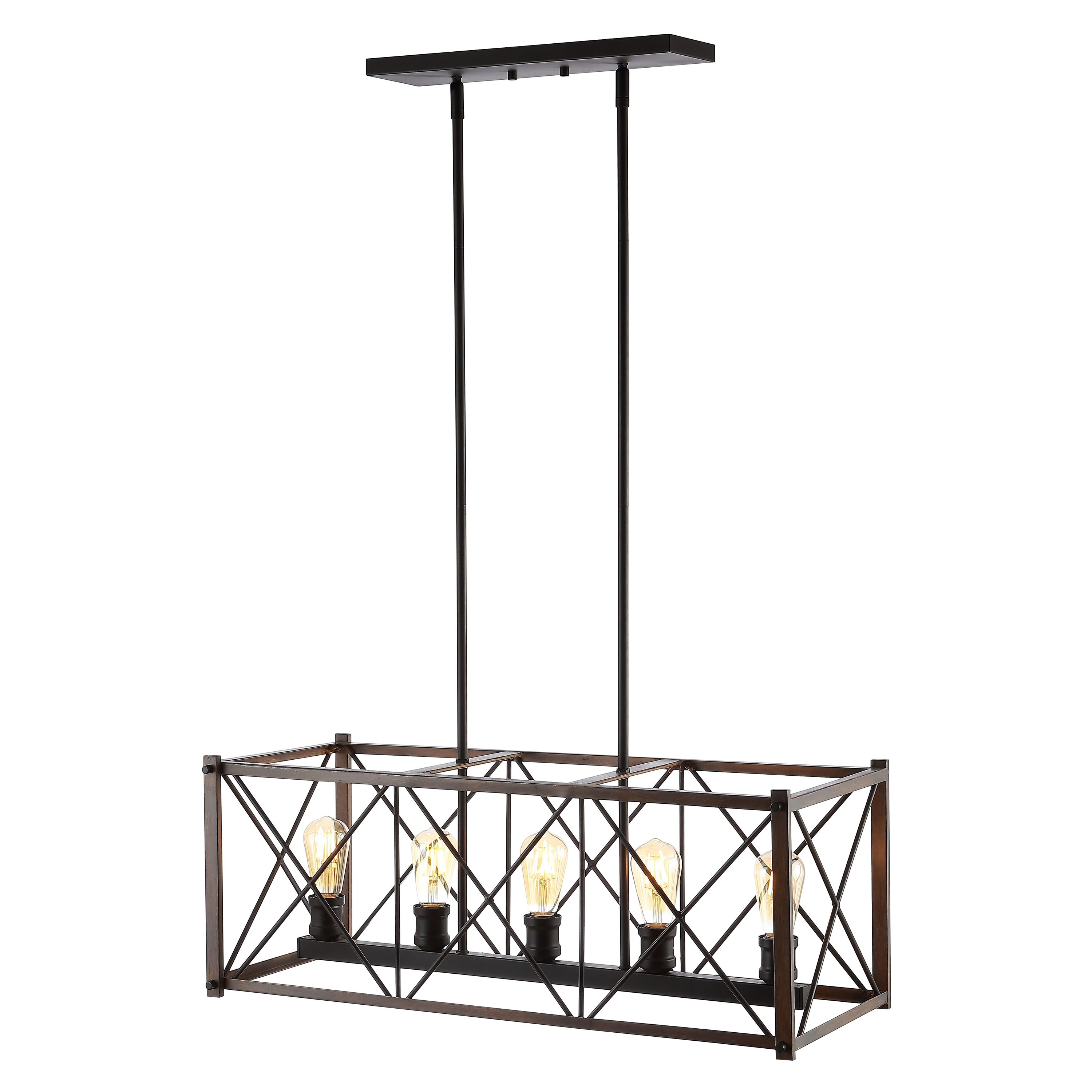 Bronze Farmhouse 33" LED Dimmable Iron Pendant Light