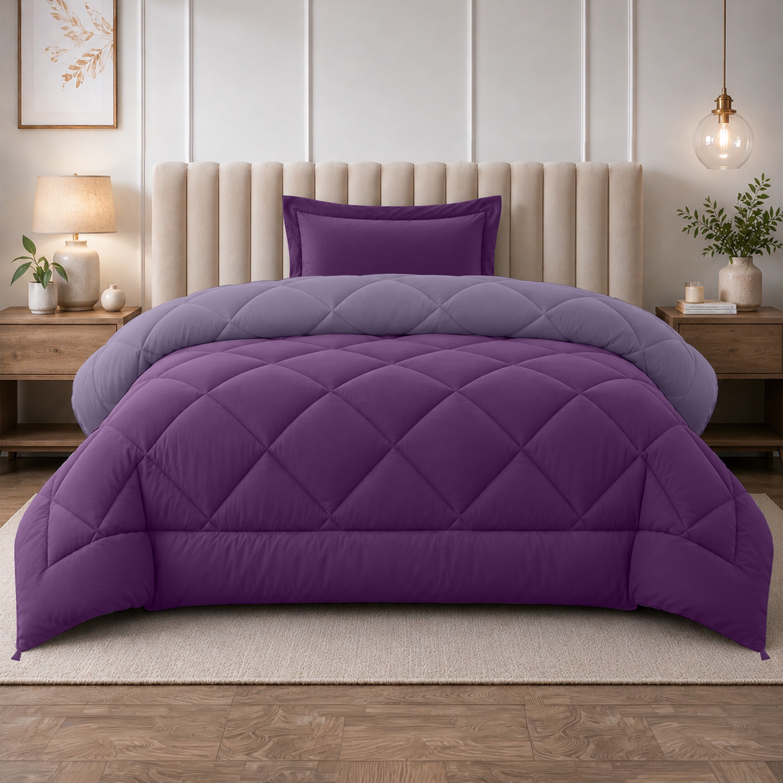 Lux Decor Collection CMF 3PC T SD PRP LVN Comforters-And-Bedspreads - View #8