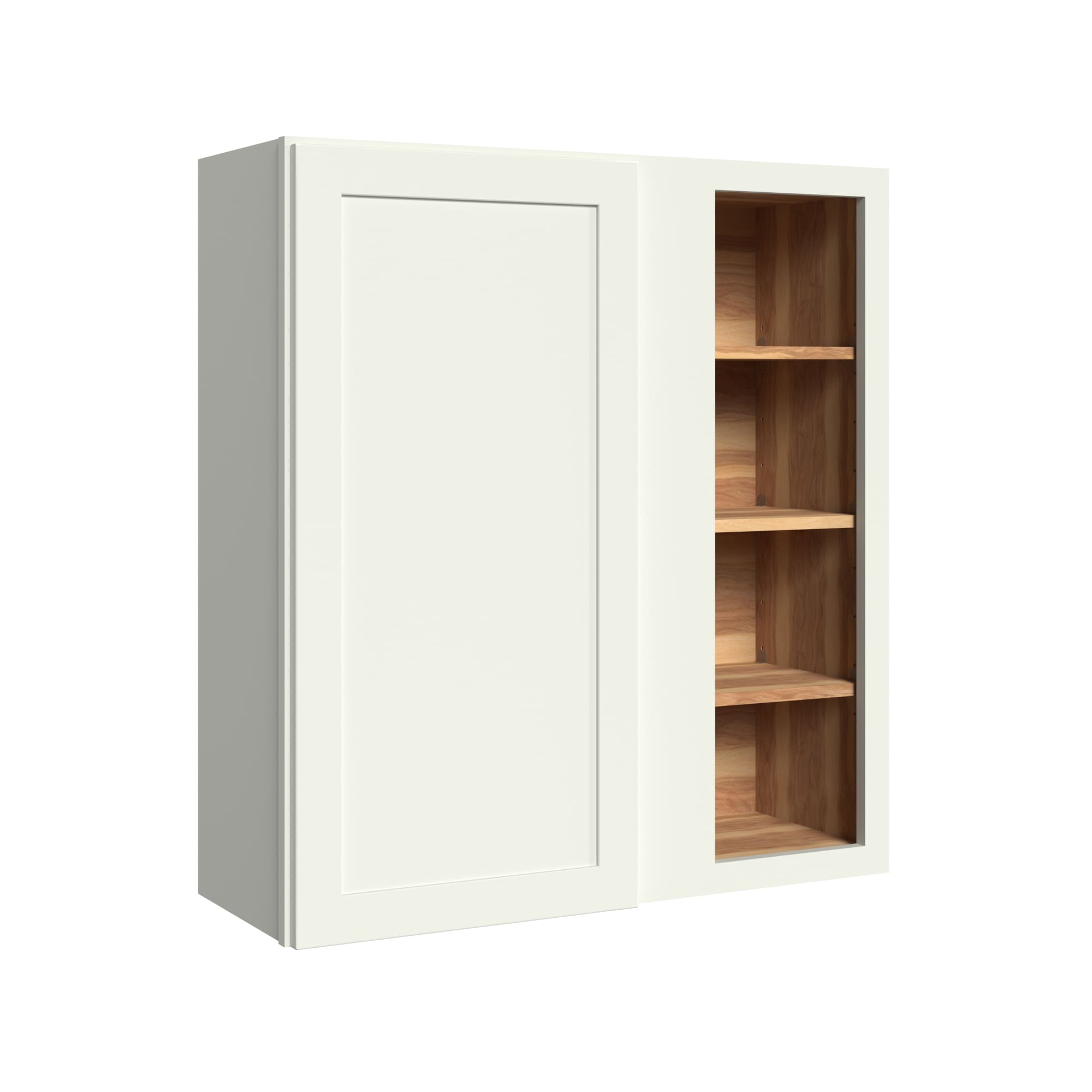 KraftMaid Momentum WBC3636RG71 Deveron 36-in W x 36-in H x 12-in D Dove White Blind Corner wall Fully assembled Plywood Cabinet (Recessed Panel Shaker)