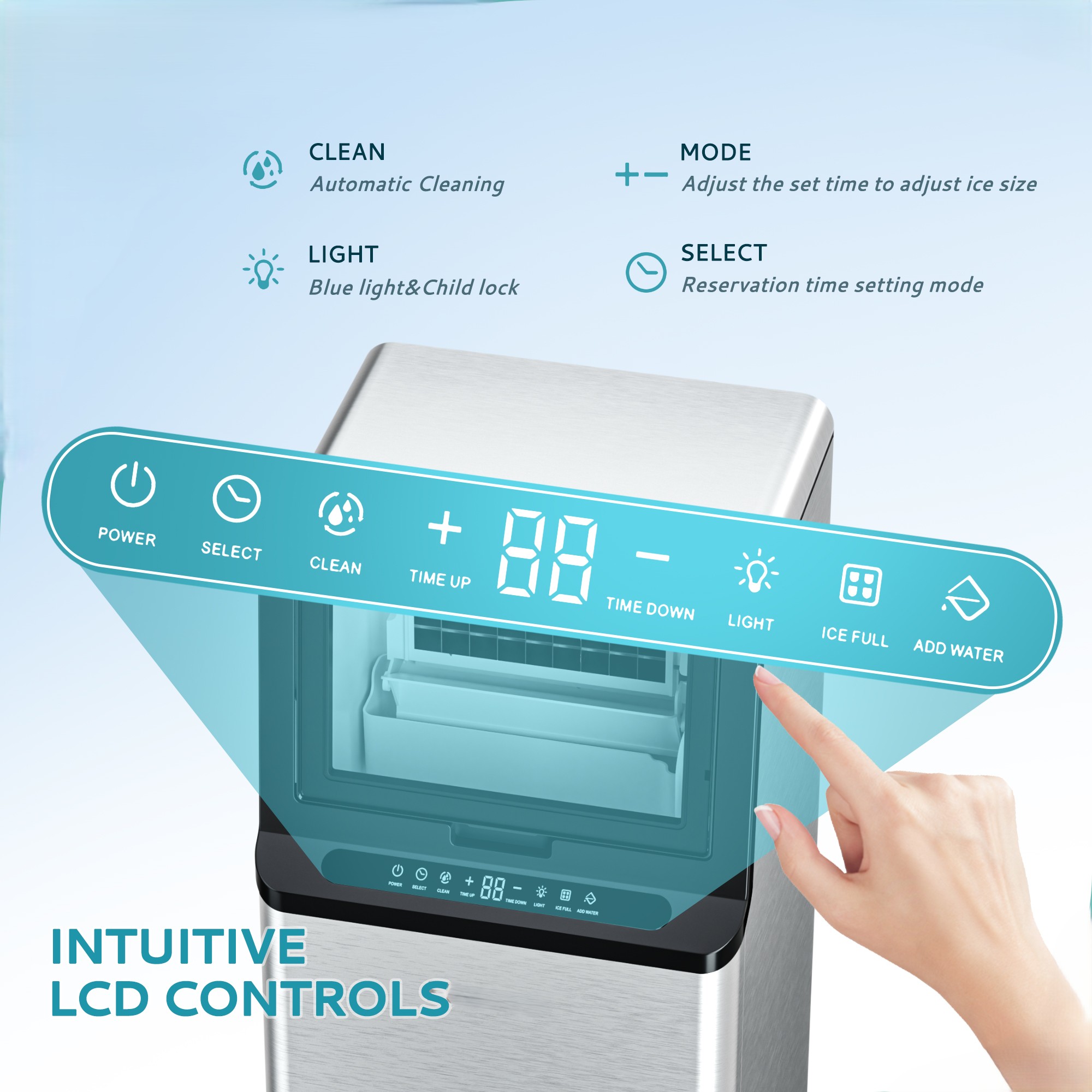 SIMZLIFE CIM008-86SI-S2-LS-SC Commercial-Ice-Makers - View #3