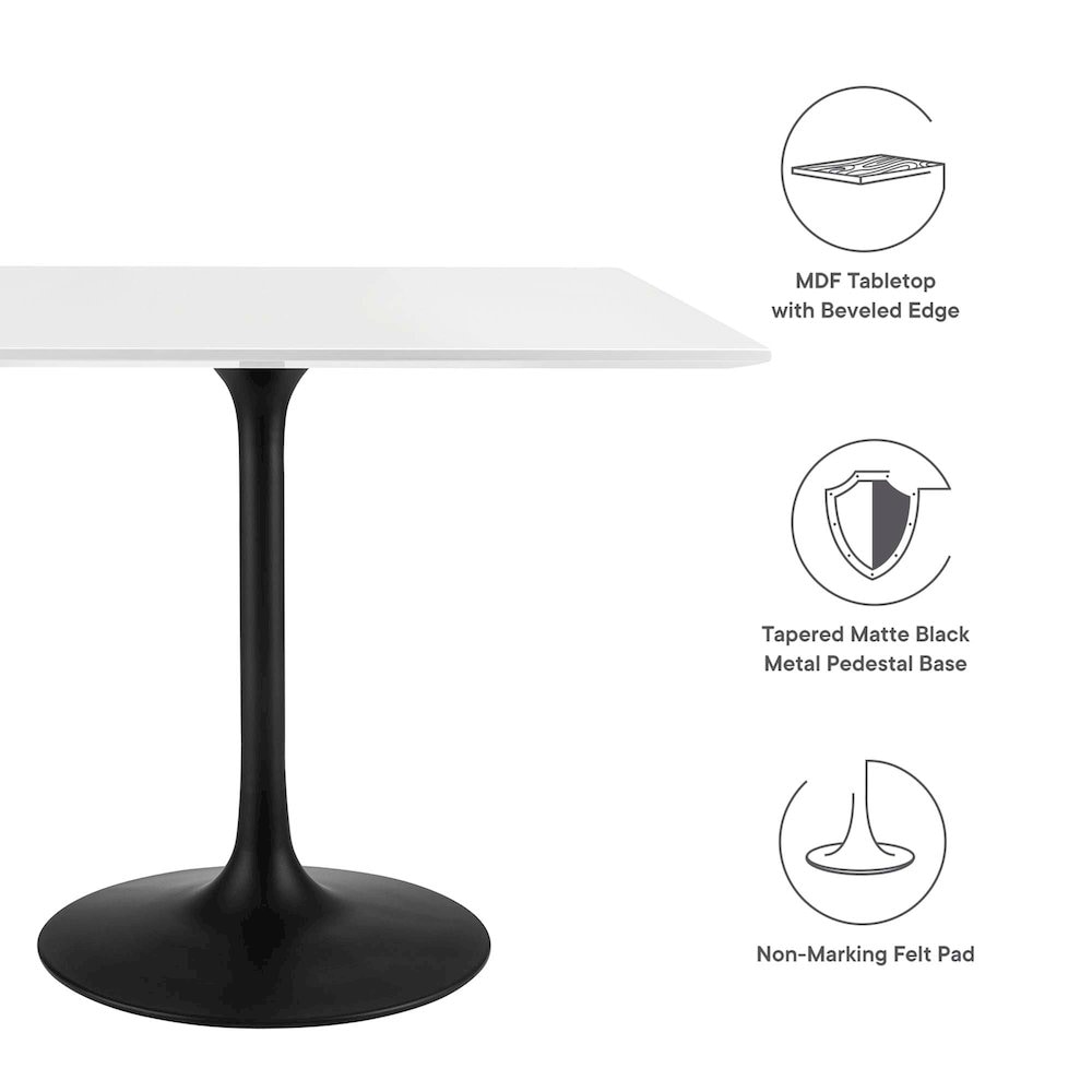 Modway EEI-3514-BLK-WHI Dining-Tables - View #2