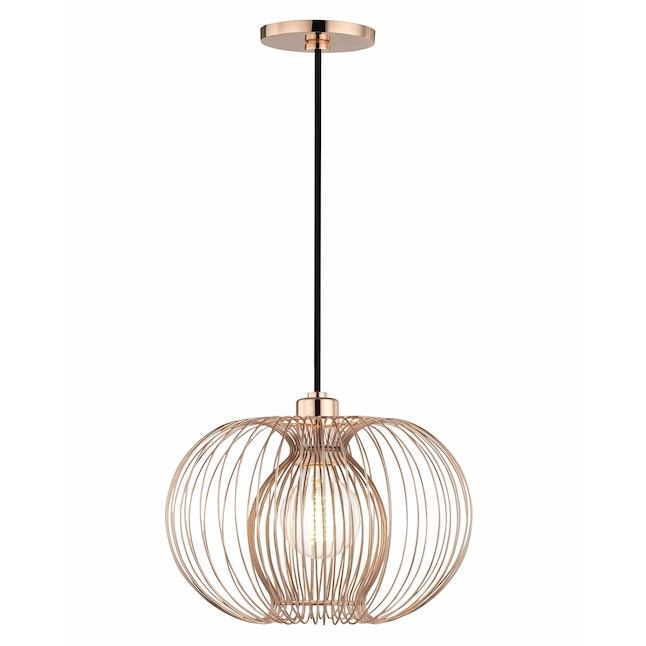 Mitzi By Hudson Valley Lighting Jasmine Polished Copper Modern Contemporary Geometric Pendant Light In The Department At Com - Copper Pendant Ceiling Light Fitting Instructions