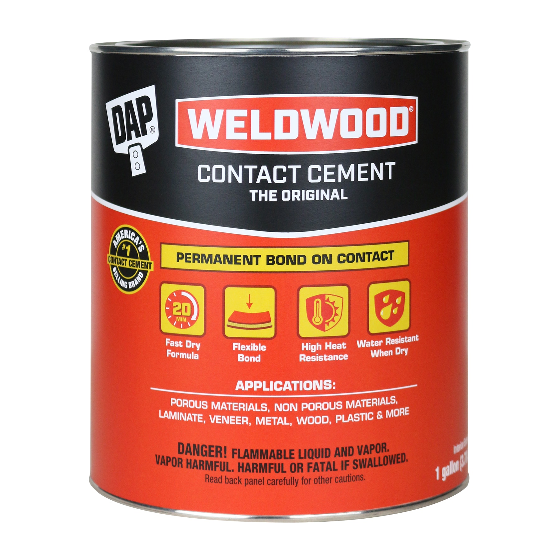 EVA Foam Roll and Contact Cement Adhesive - DAP Woodweld Cement