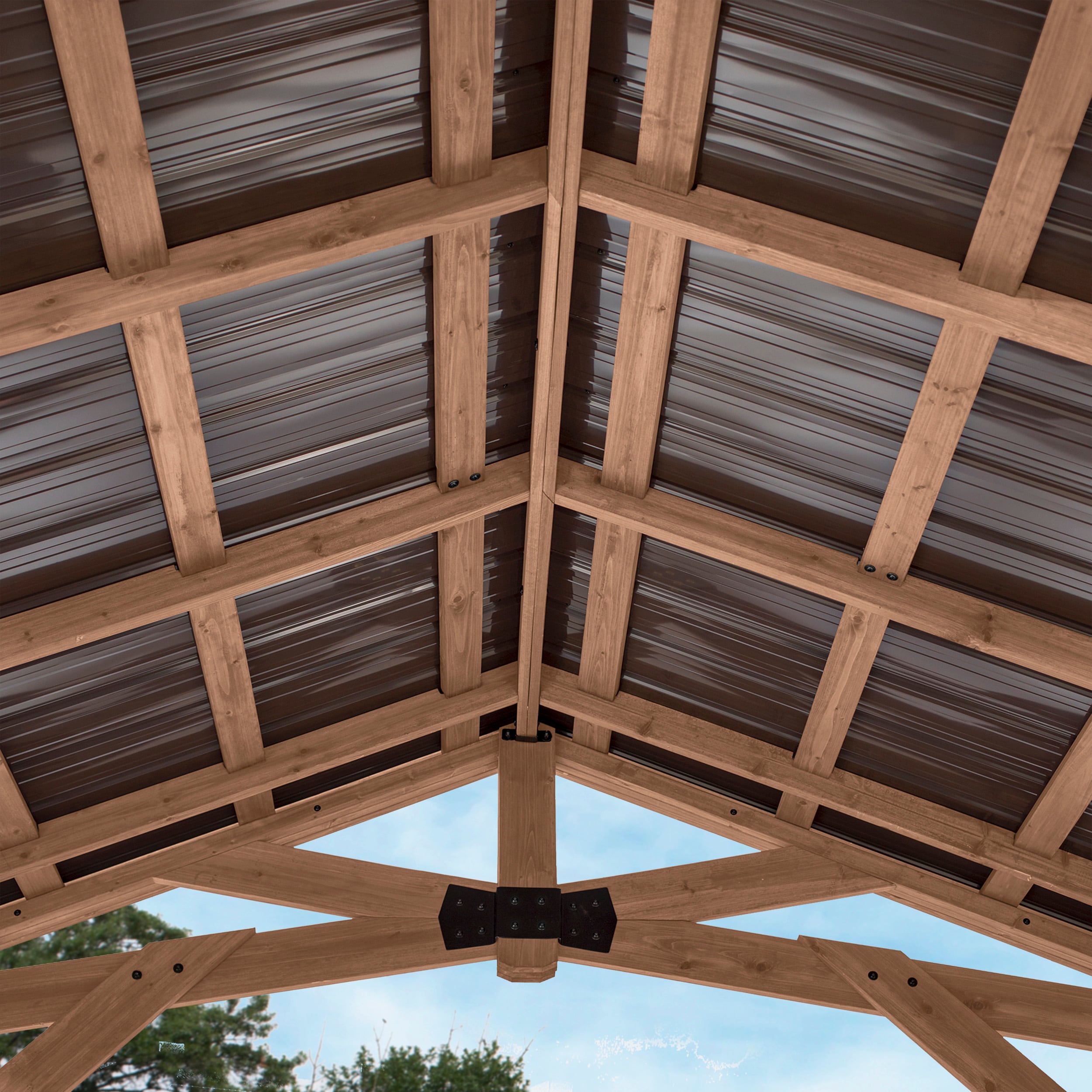 Norwood 16x12 Cedar and Steel Outdoor Gazebo