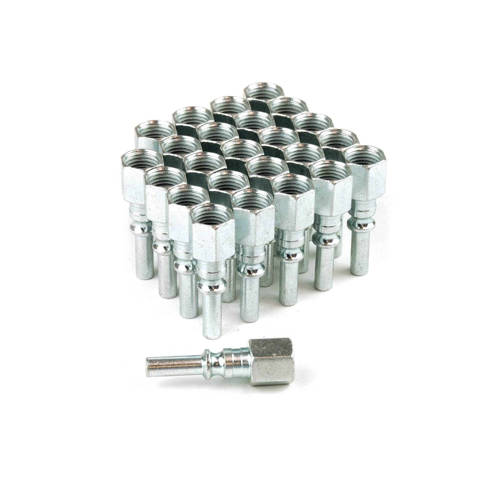Primefit LP1414FS-B25-P 25 Pack Lincoln Plug 1/4" x 1/4" Female Steel