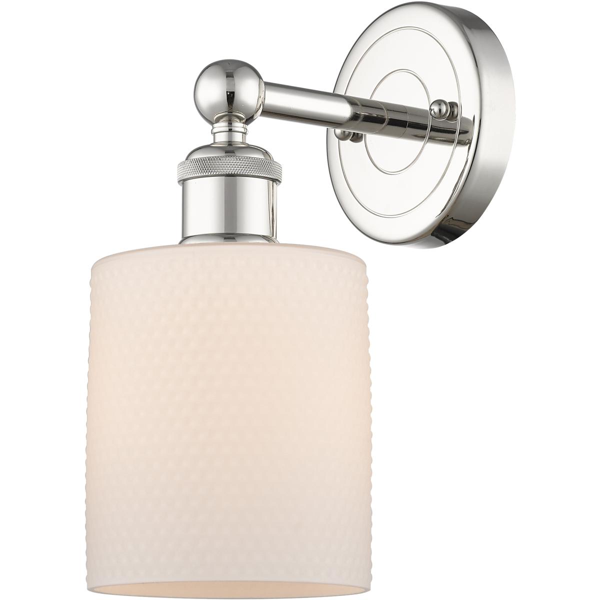 Innovations Lighting - 616-1W-PN-G111 Cobbleskill Sconce Wall Light in Polished Nickel Matte White