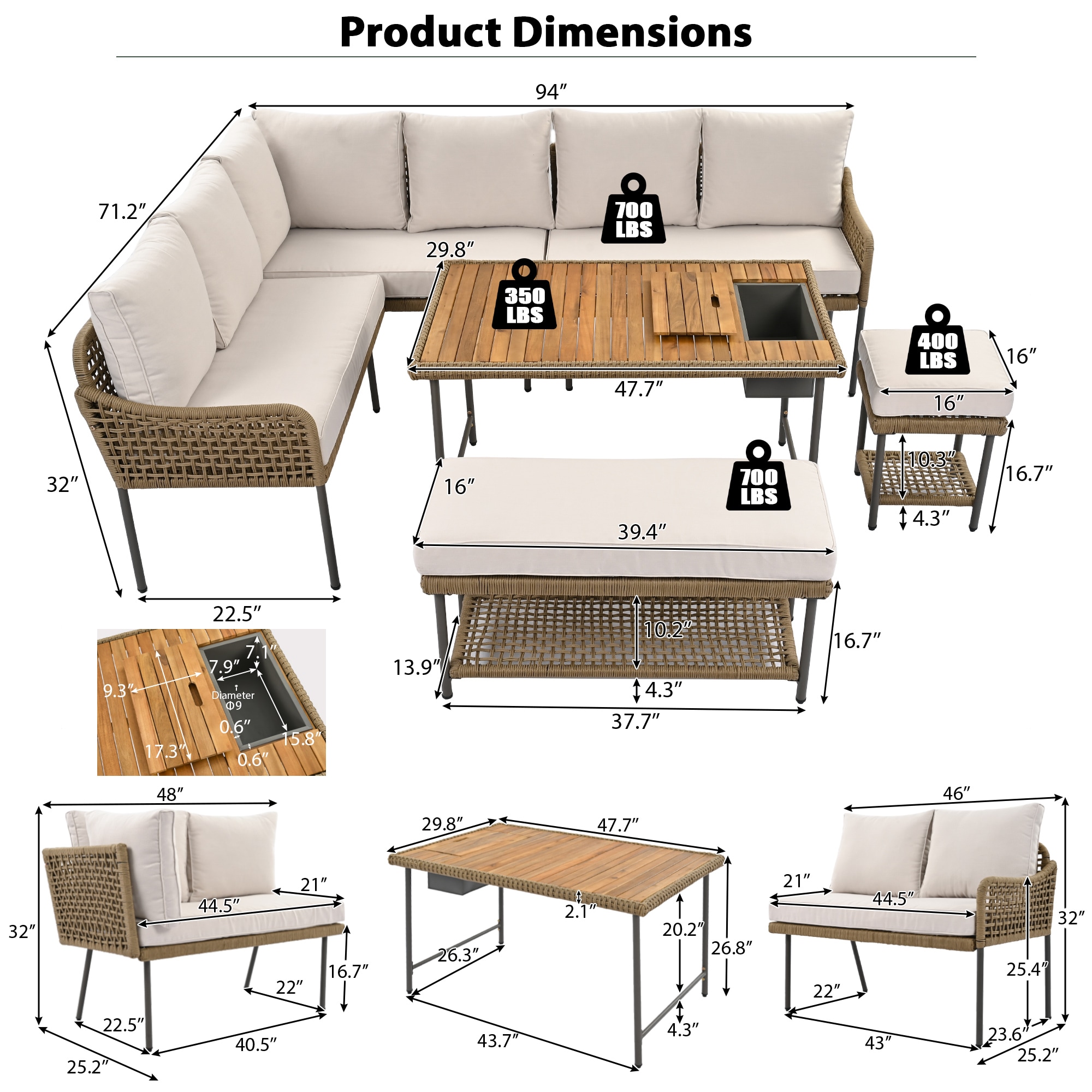 Dimakai DK-US-78AAA Patio-Conversation-Sets - View #4