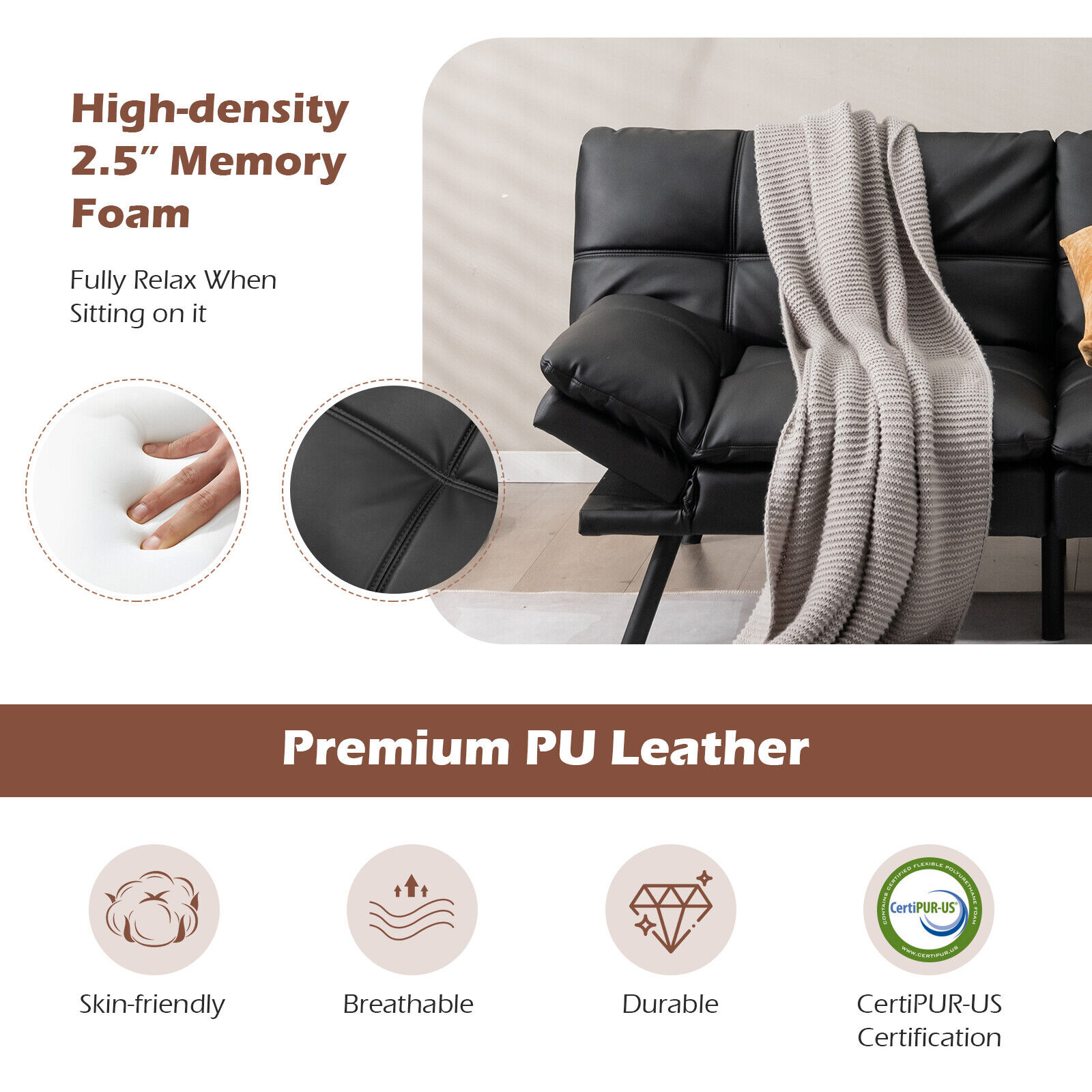 LIVIZA INS-10326DK Sofas-Loveseats - View #2